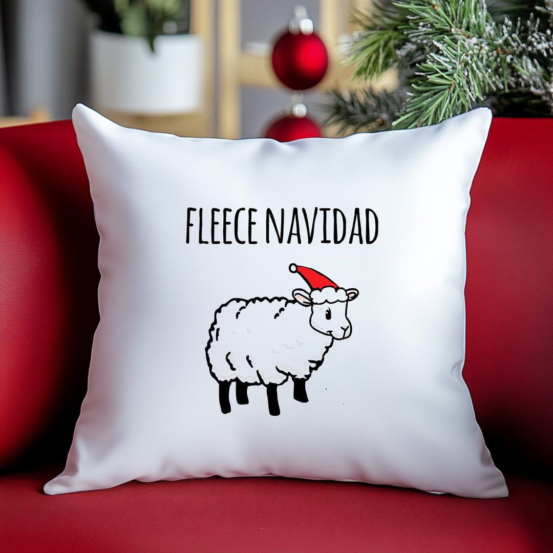 Fleece Navidad Christmas Throw Pillow