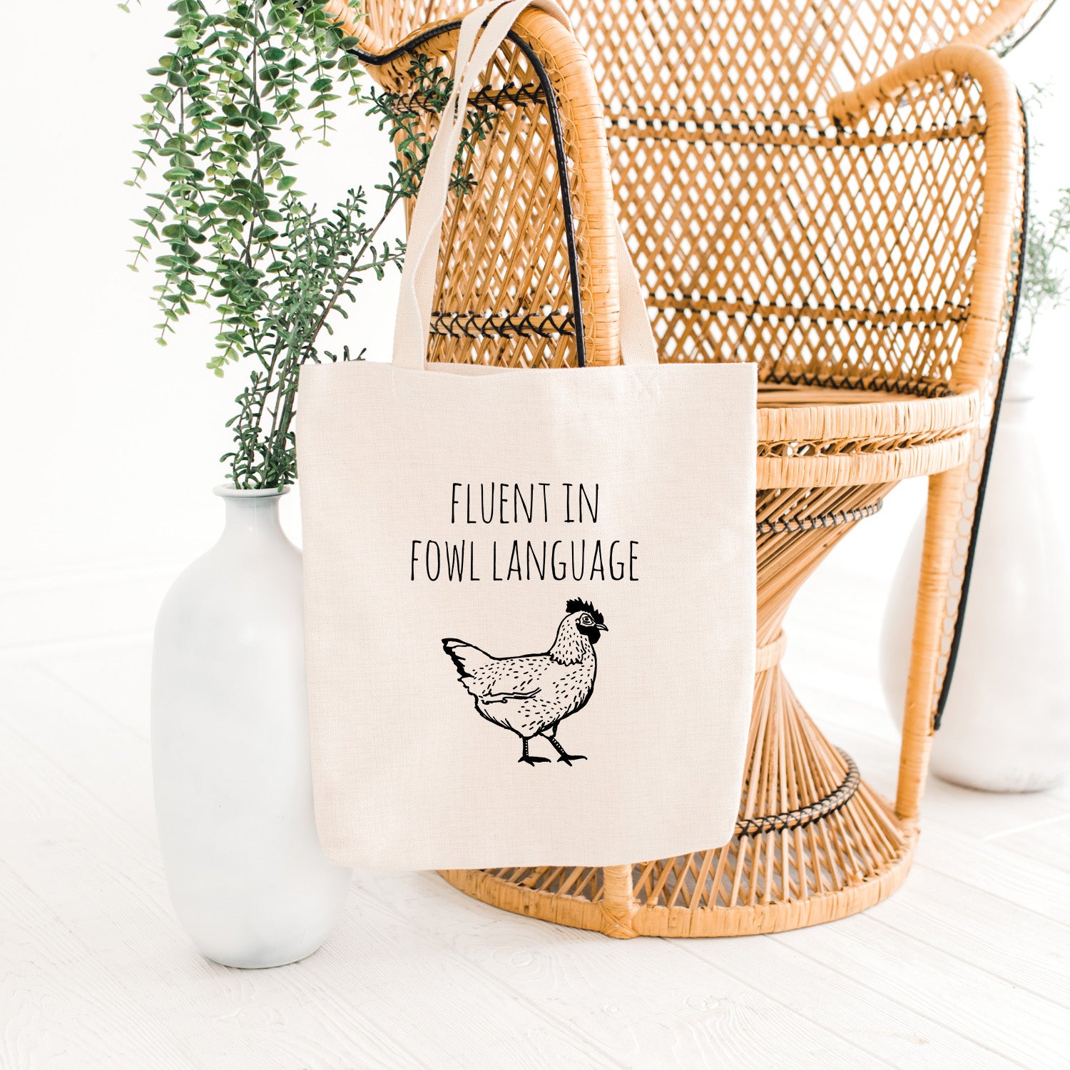 Fluent In Fowl Language Tote Bag