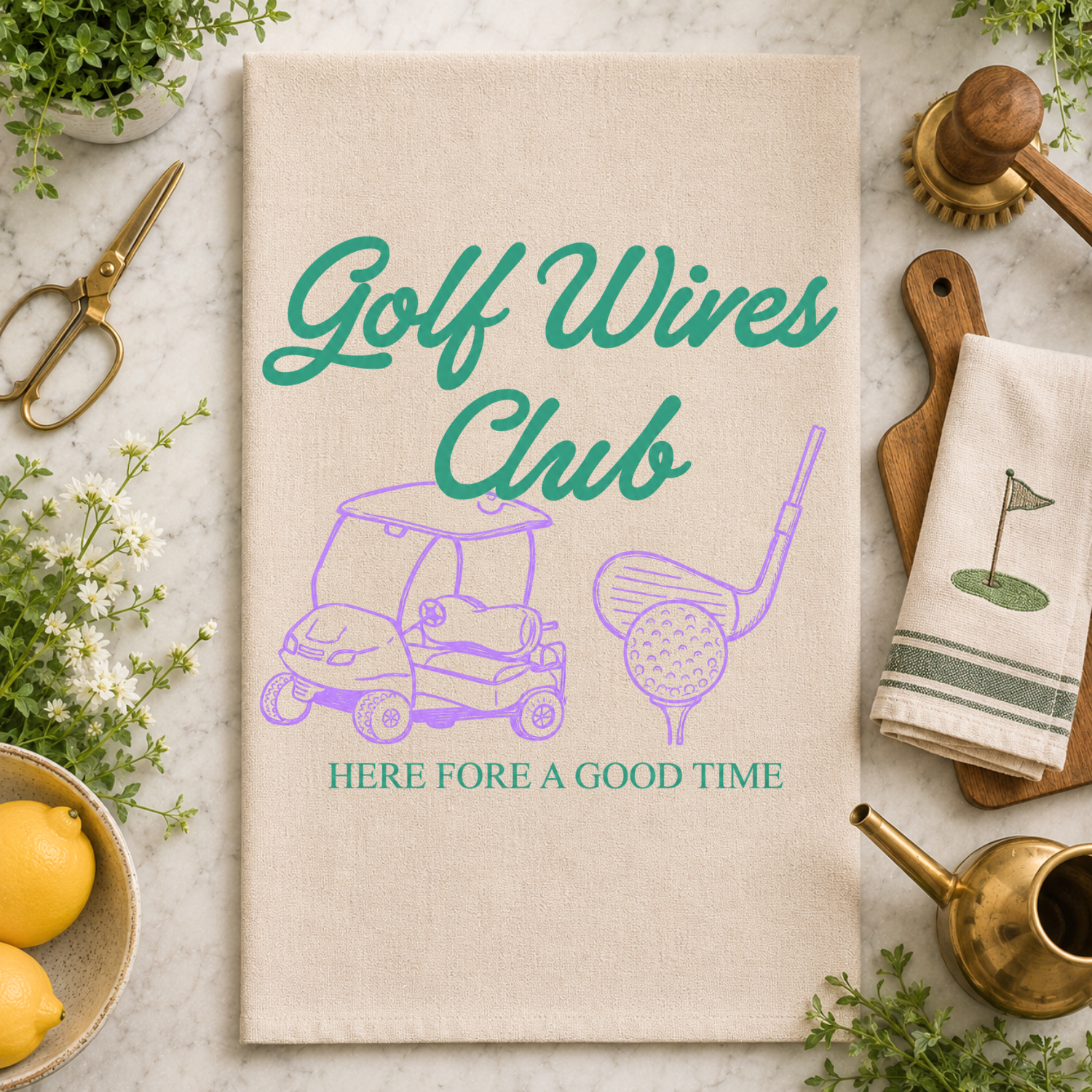 Golf Wives Club Kitchen Towel