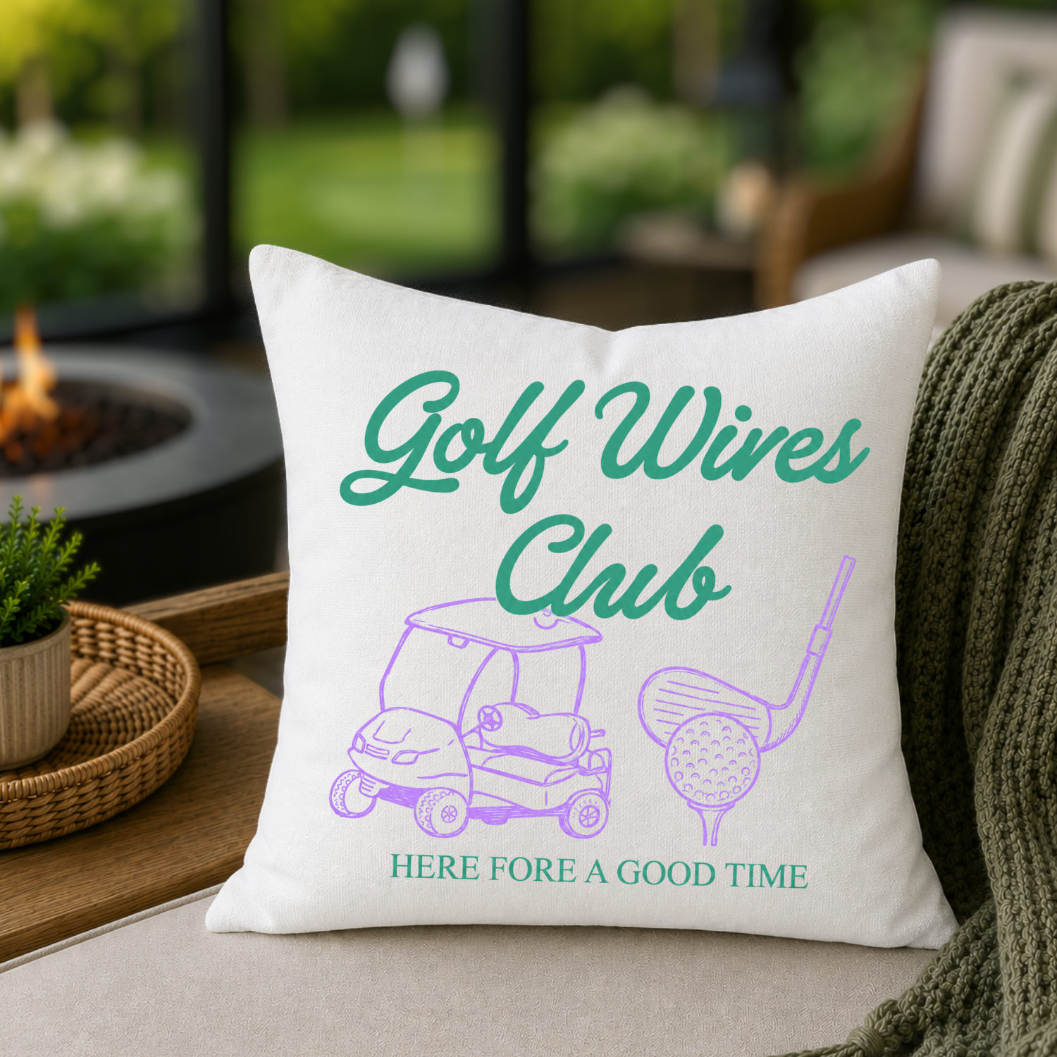 Golf Wives Club Throw Pillow