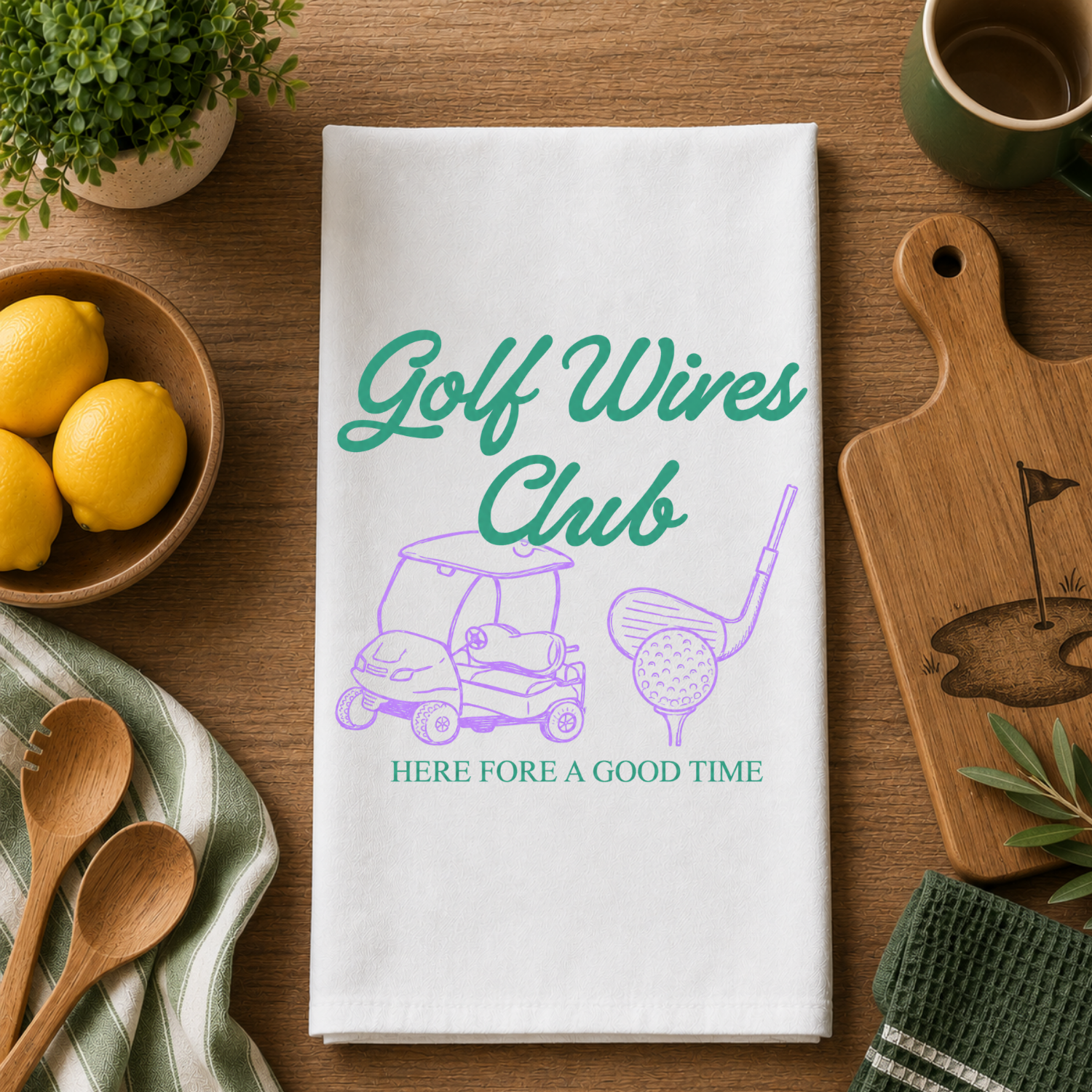 Golf Wives Club Kitchen Towel