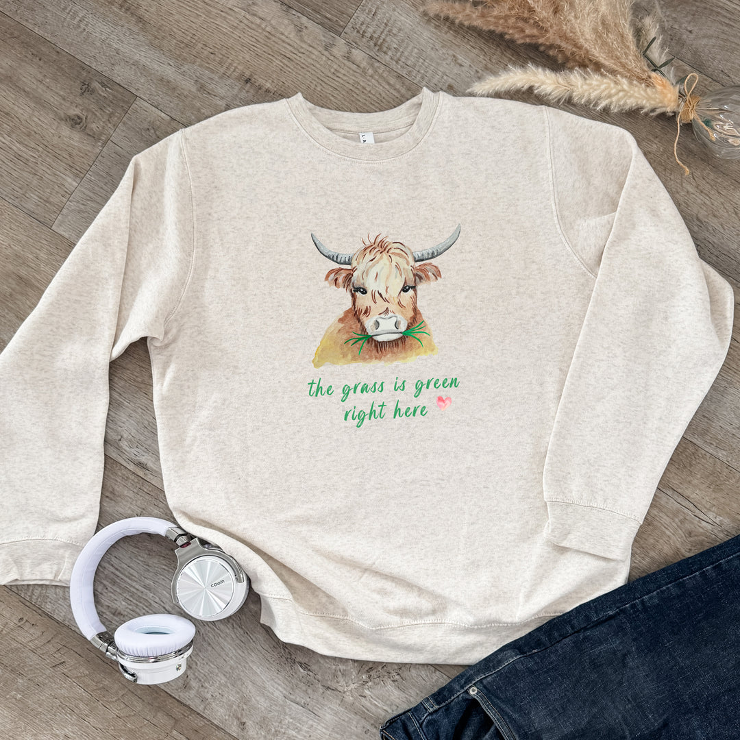 The Grass Is Green Right Here - Unisex Sweatshirt - Oatmeal