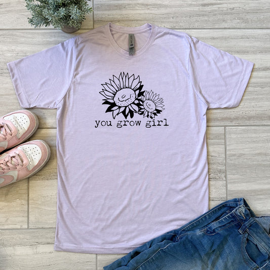 Grow Girl - Men's / Unisex Tee - Stonewash Blue, Sage, Lavender, or Heather Gray