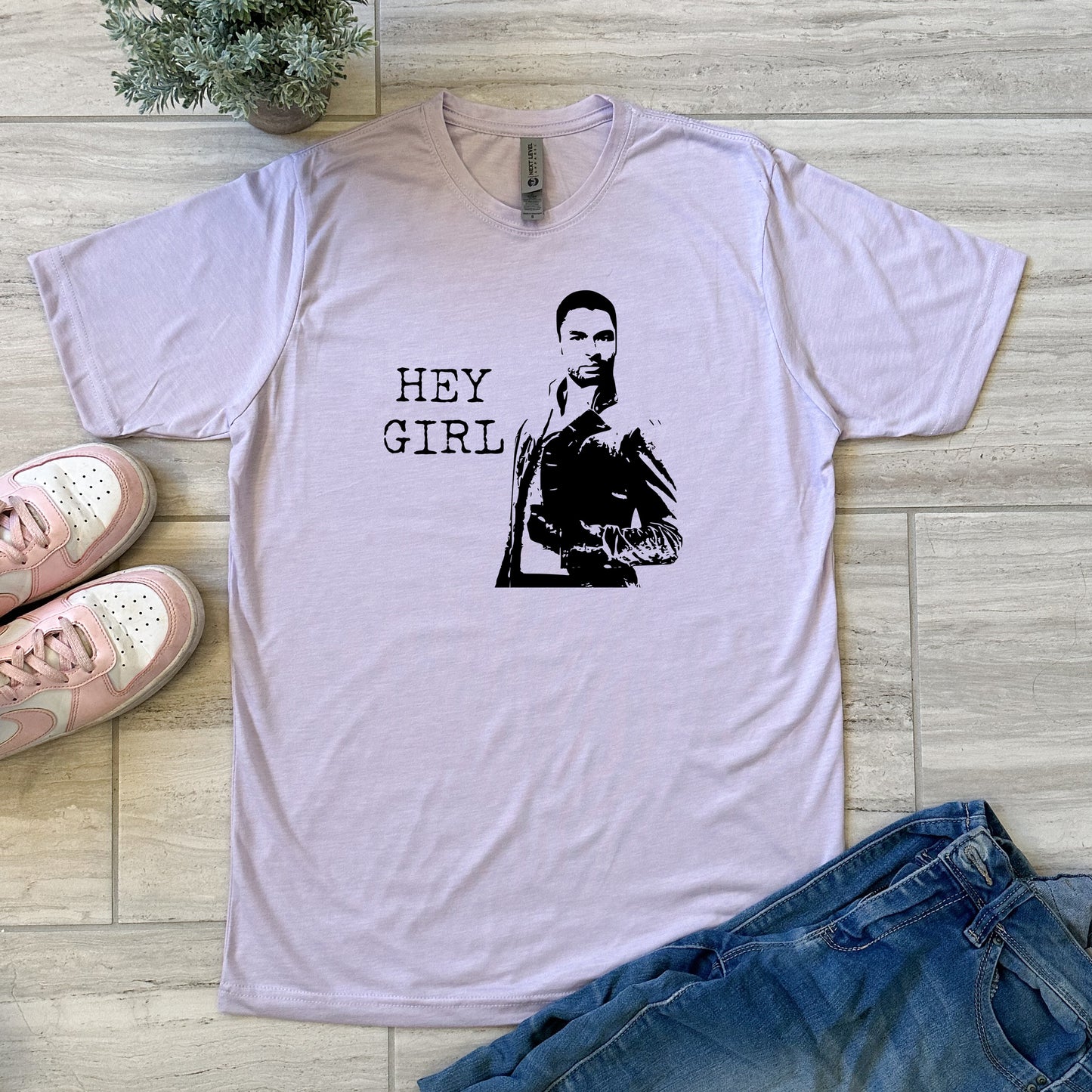 Bridgerton - Hey Girl - Men's / Unisex Tee - Stonewash Blue, Sage, Lavender, or Heather Gray