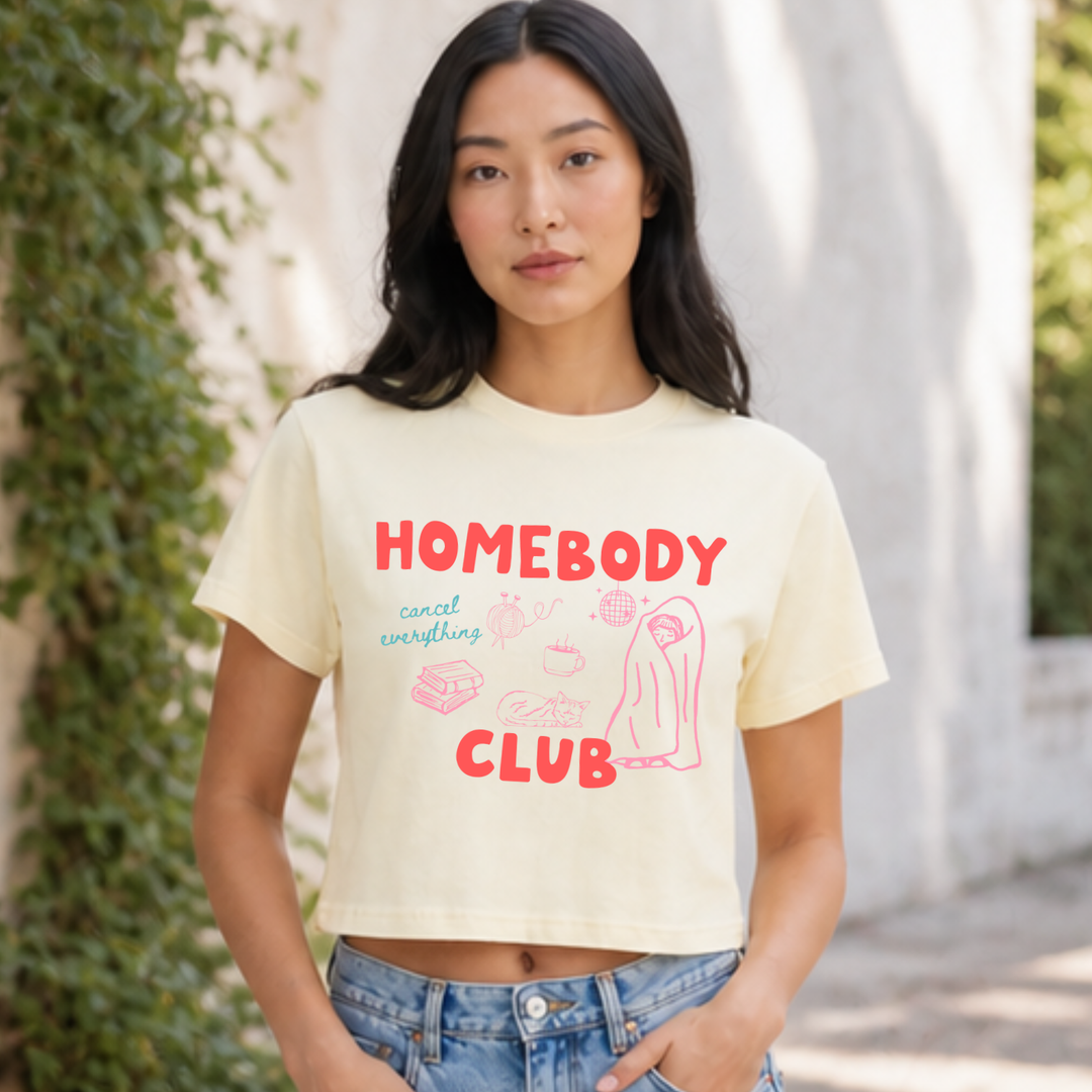 Homebody Club - Women's Crop Tee