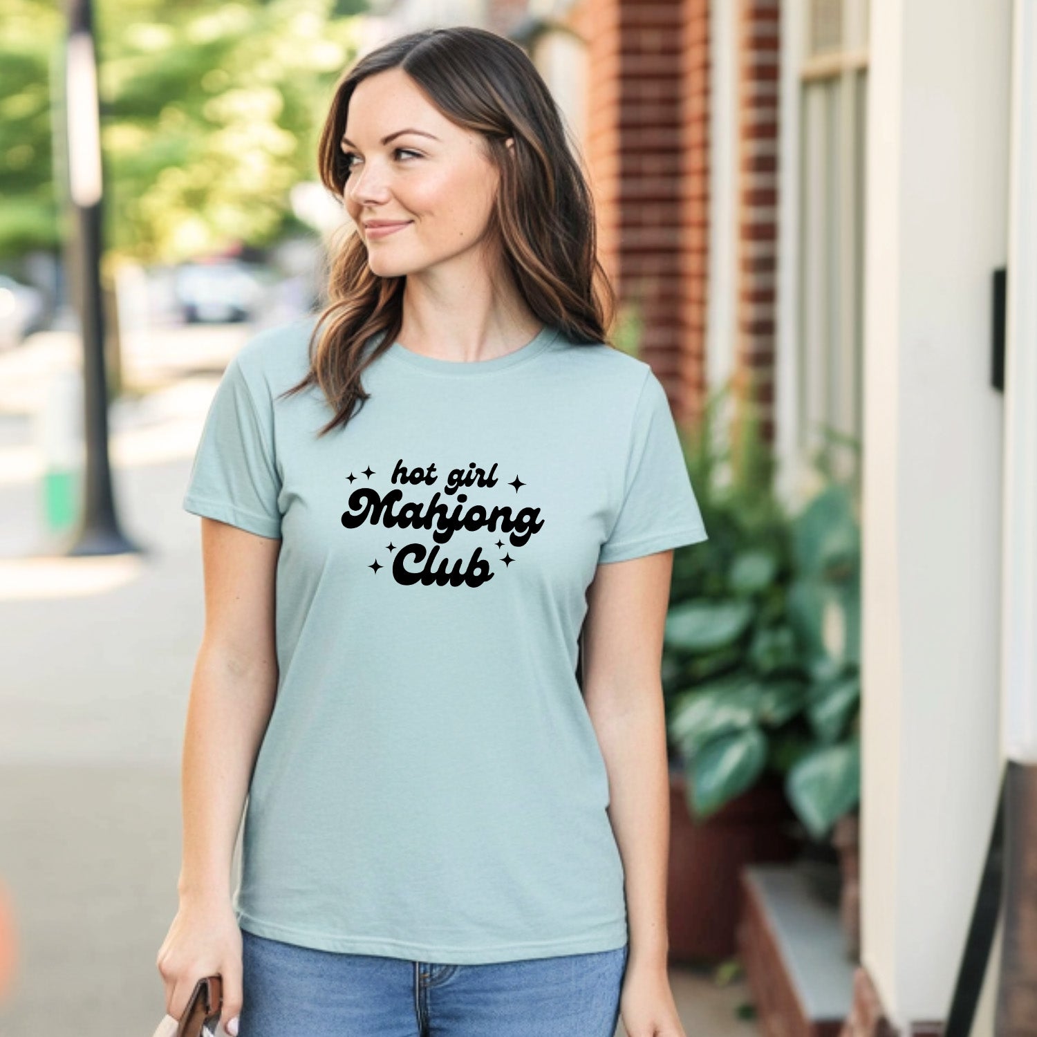 Hot Girl Mahjong Club - Women's Crew Tee