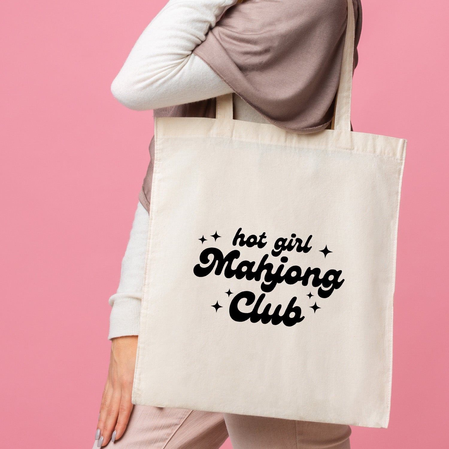 Hot Girl Mahjong Club Tote Bag