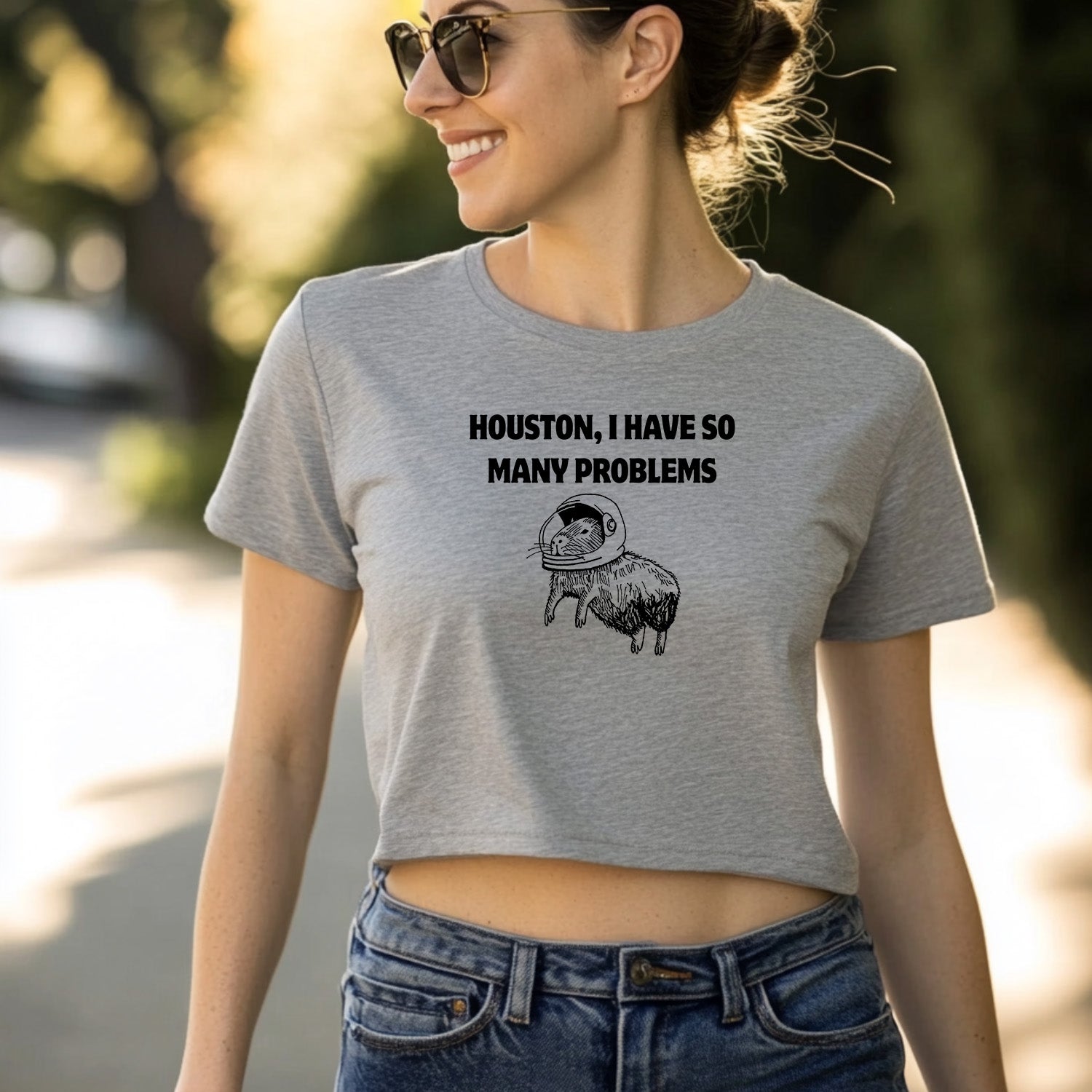 Houston, I Have So Many Problems - Women's Crop Tee