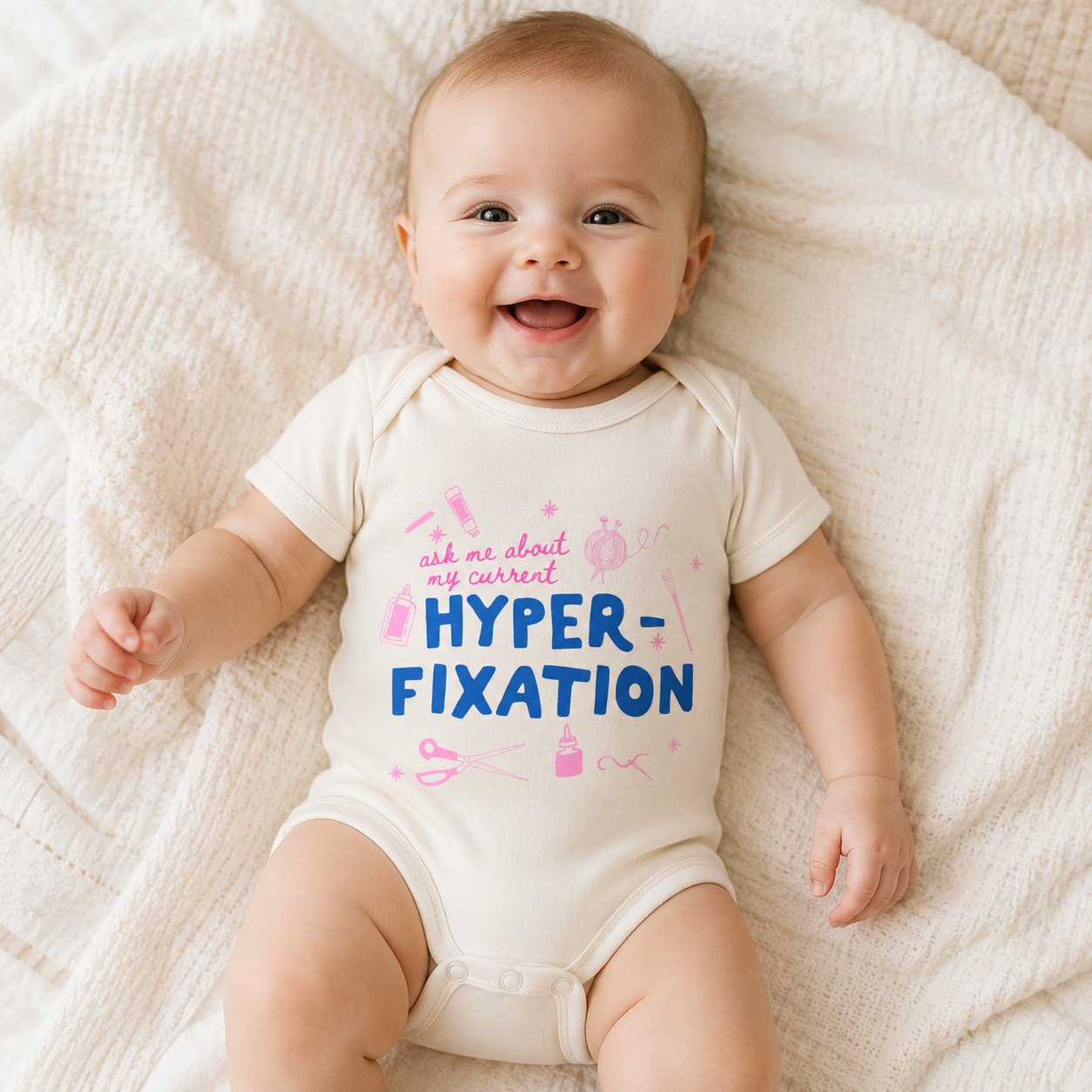 Ask Me About My Current Hyperfixation - Onesie - Natural
