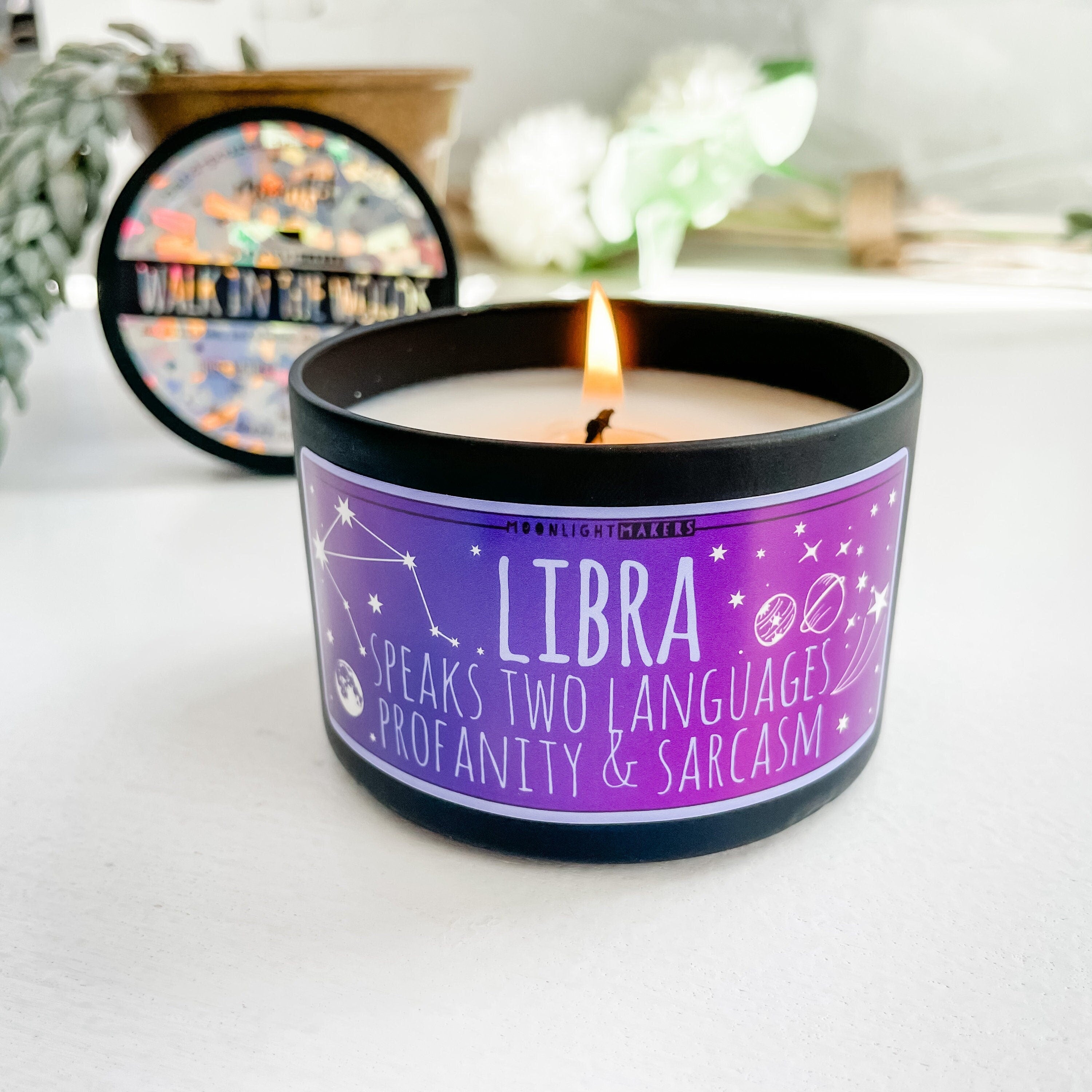 Libra / Zodiac Candle - 8oz Candle - Choose Your Scent - 100% Natural Soy Wax