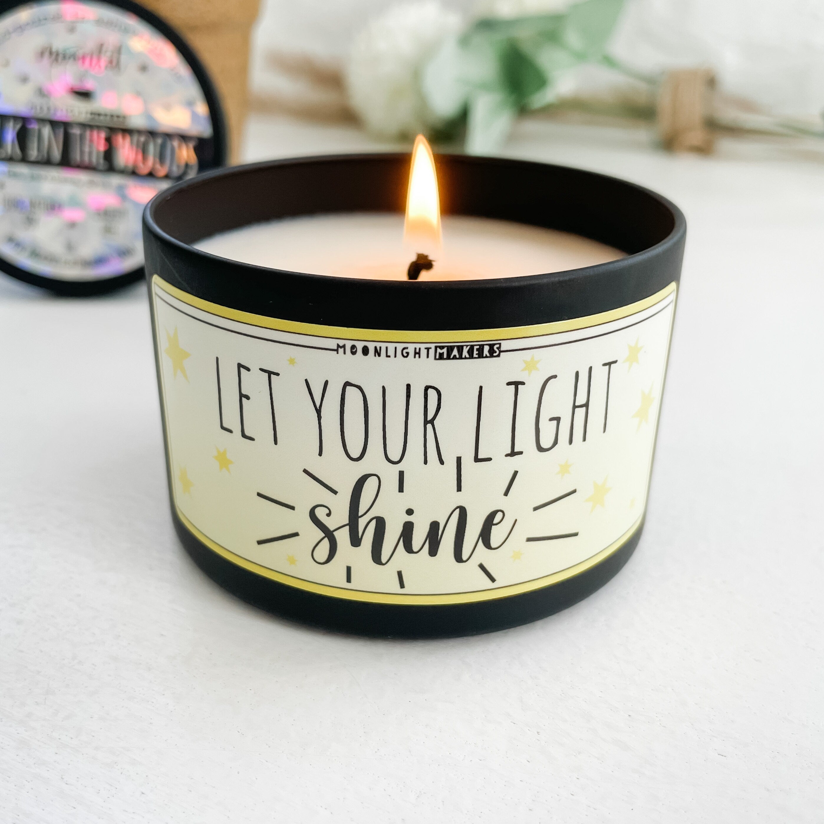Let Your Light Shine - 8oz Candle - Choose Your Scent - 100% Natural Soy Wax