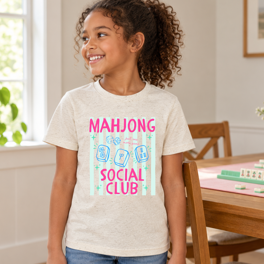 Kids Mahjong Shirt | Mahjong Social Club Youth Tee