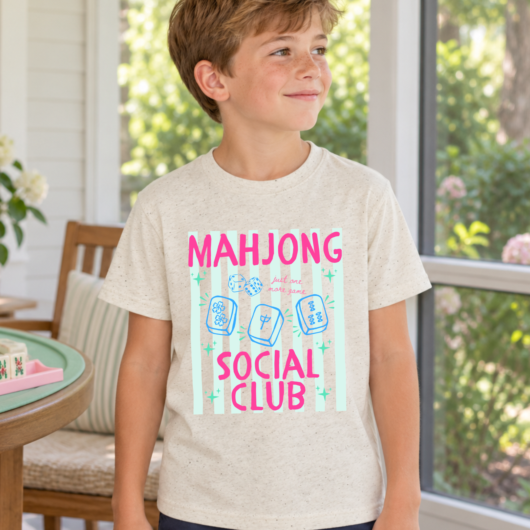 Kids Mahjong Shirt | Mahjong Social Club Youth Tee