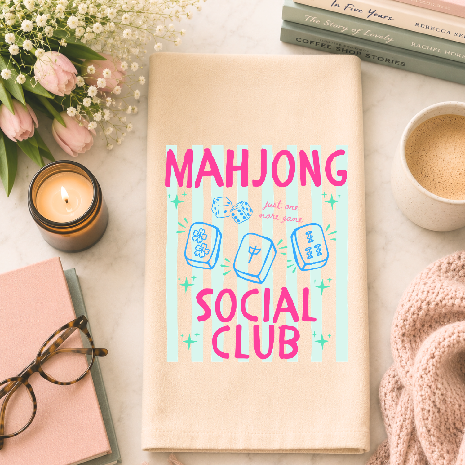 Mahjong Social Club Kitchen Towel