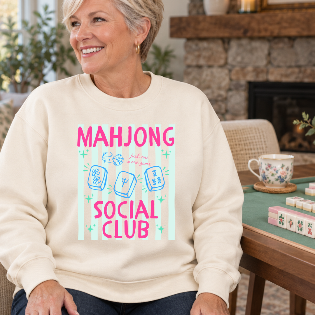 Mahjong Sweatshirt | Mahjong Social Club Crewneck