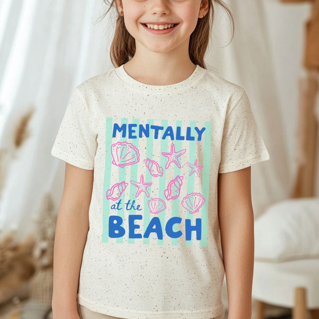 Mentally At The Beach - Kid's Tee - Natural