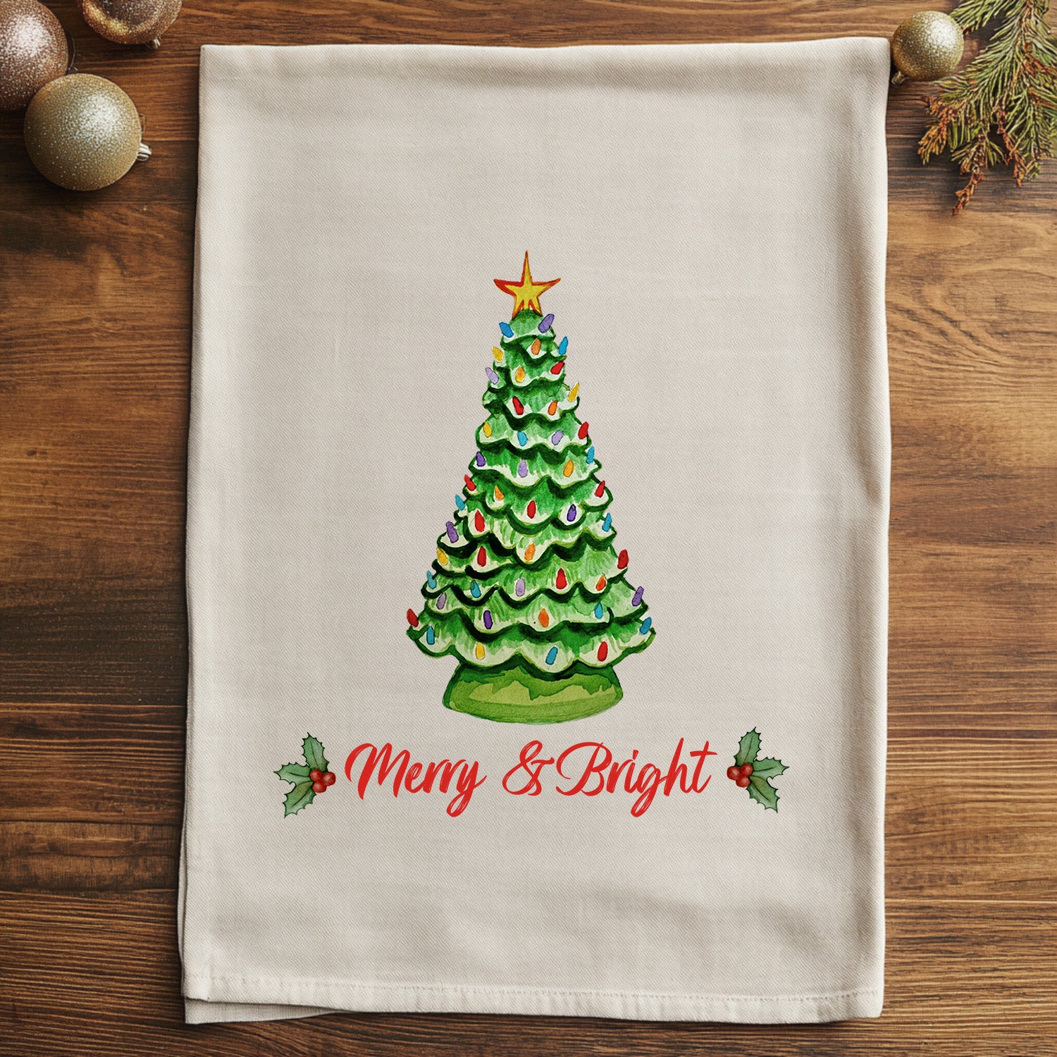 Merry & Bright - Christmas Kitchen Towel