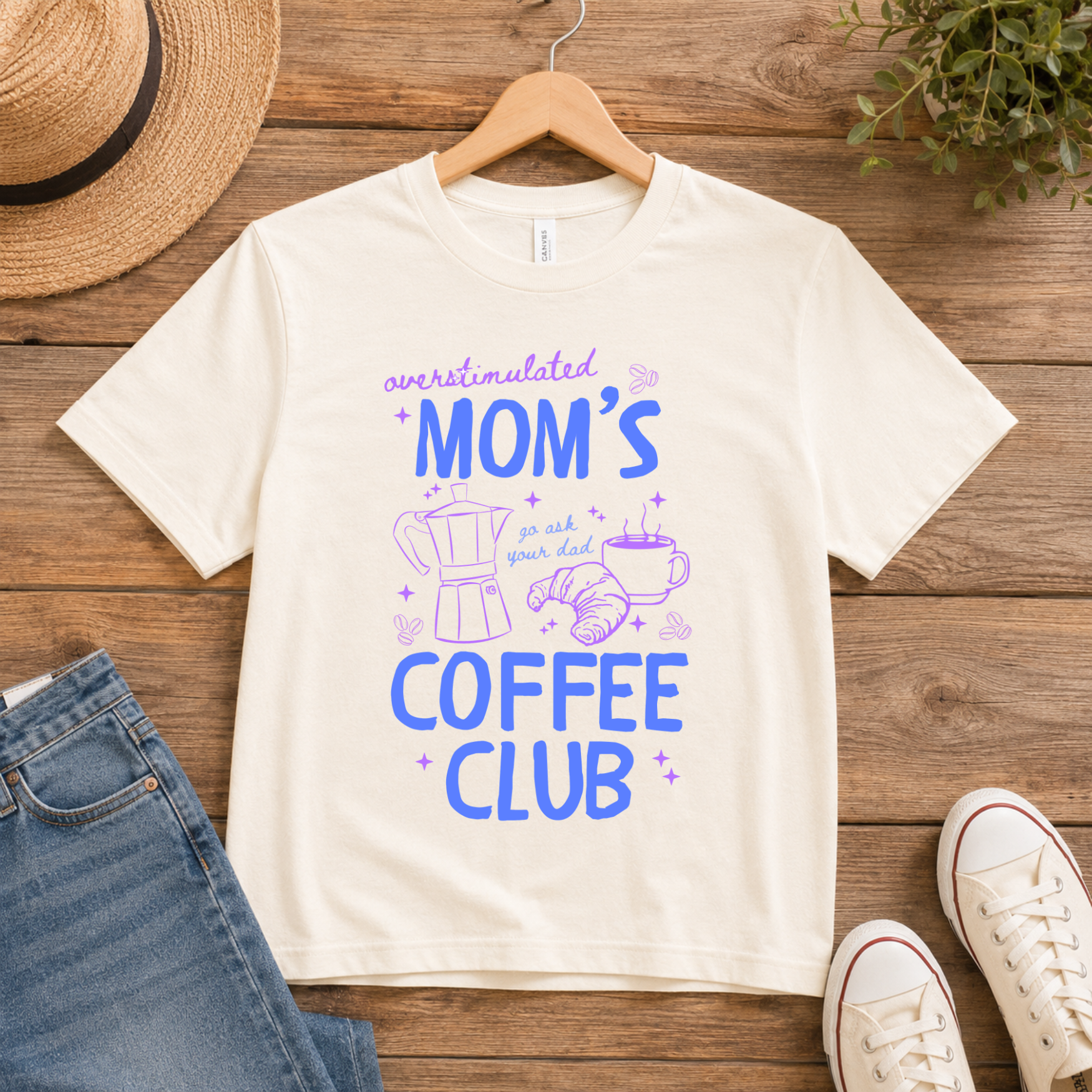 Overstimulated Mom's Coffee Club - Men's / Unisex Tee