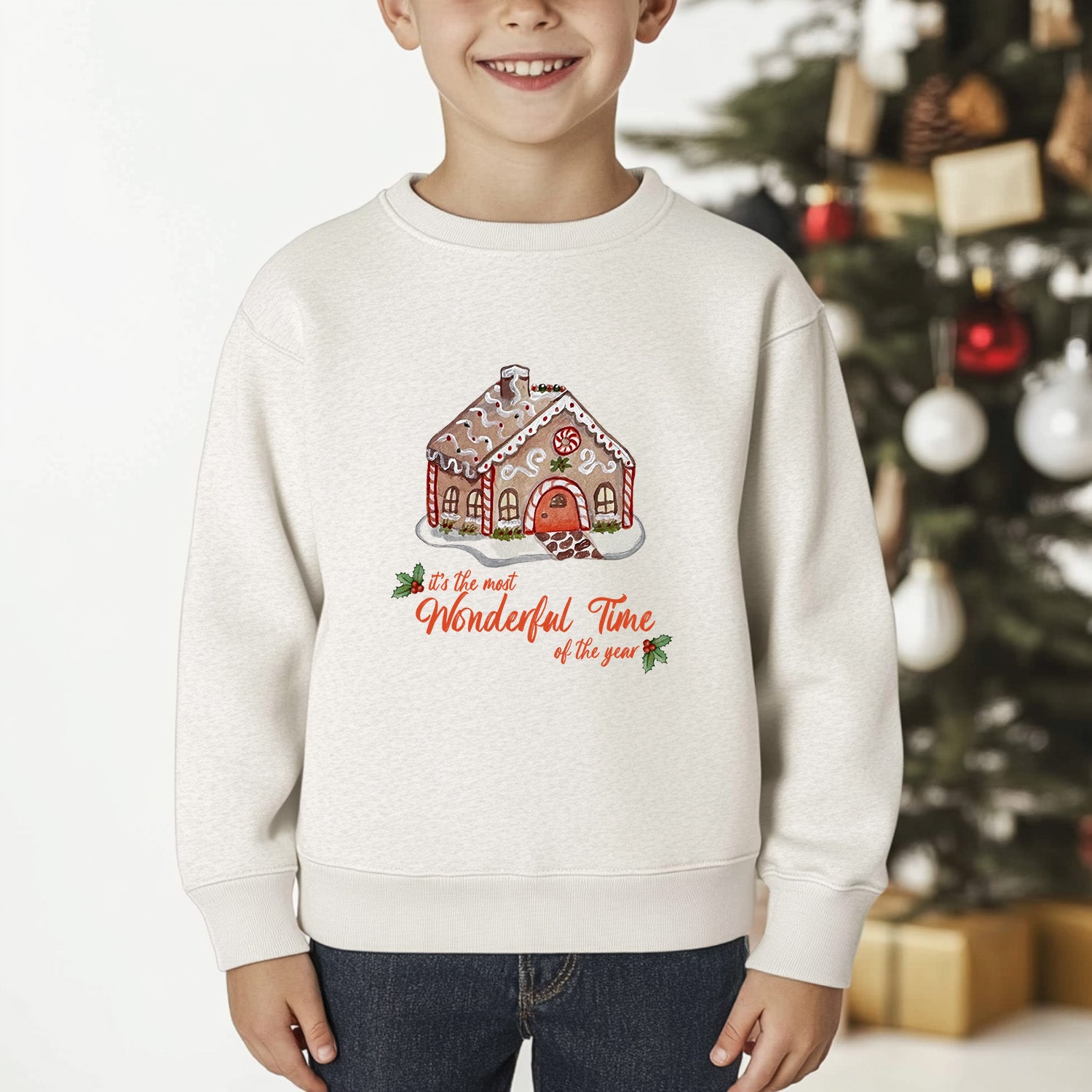 It's The Most Wonderful Time Of The Year - Christmas Kid's Sweatshirt - Oatmeal
