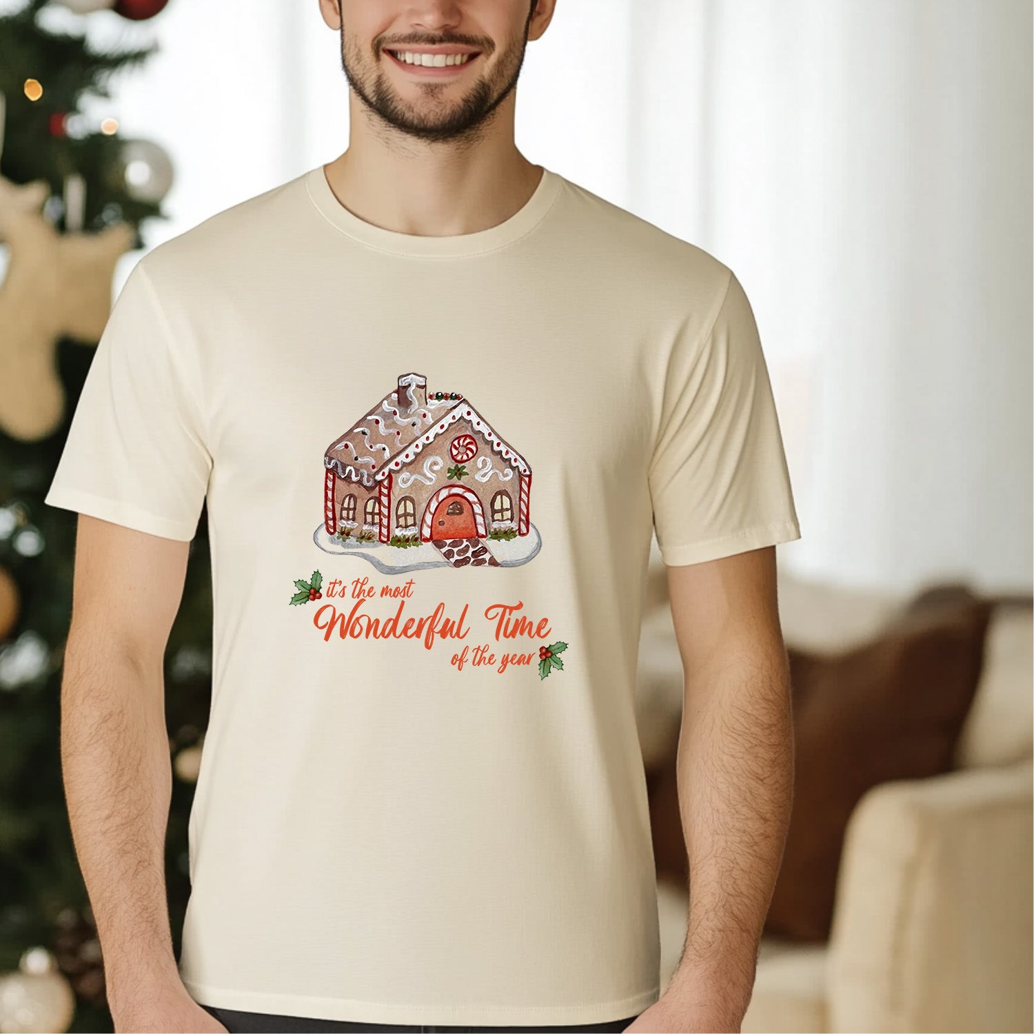 It's The Most Wonderful Time Of The Year - Christmas Men's / Unisex Tee - Oatmeal