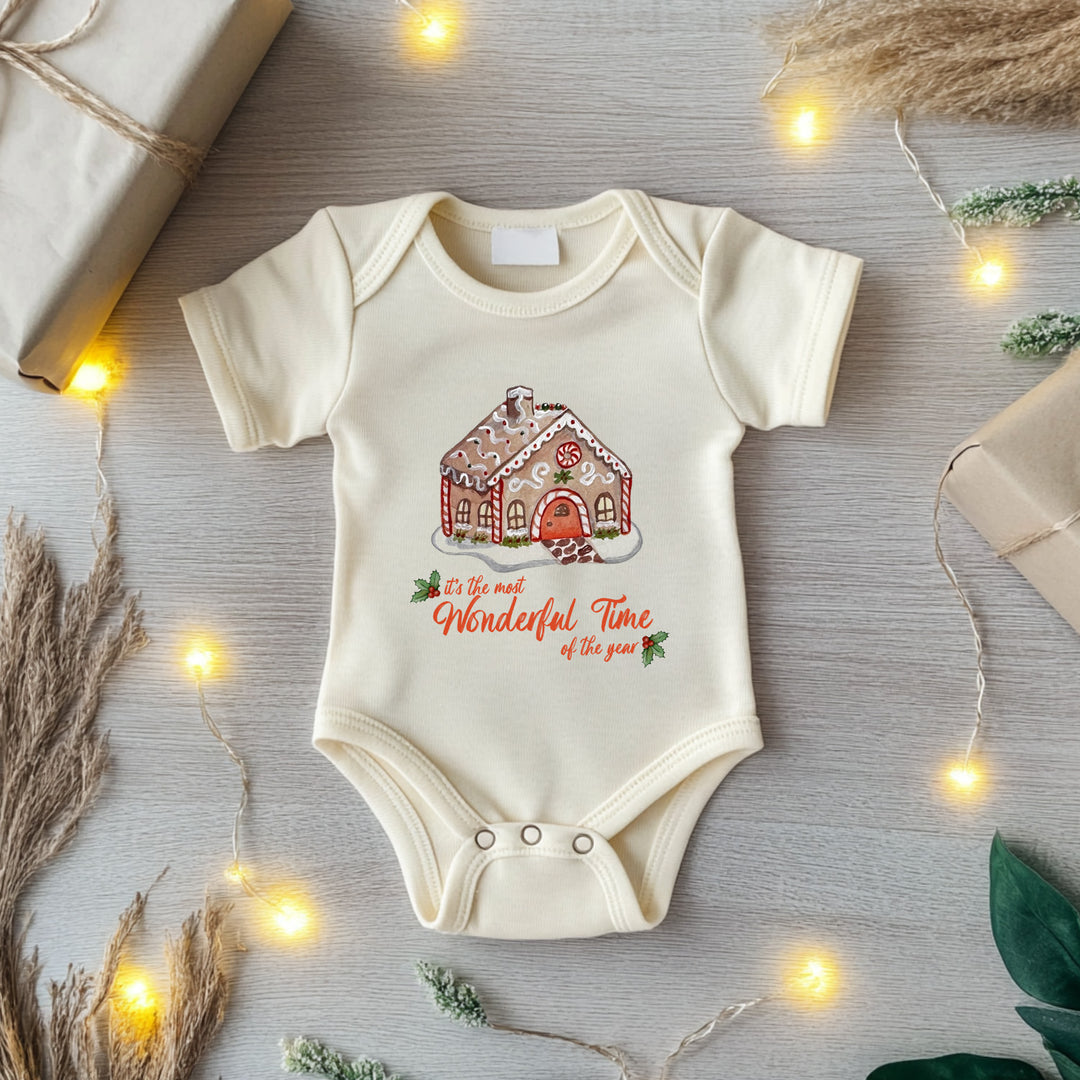 It's The Most Wonderful Time Of The Year - Christmas Onesie - Oatmeal