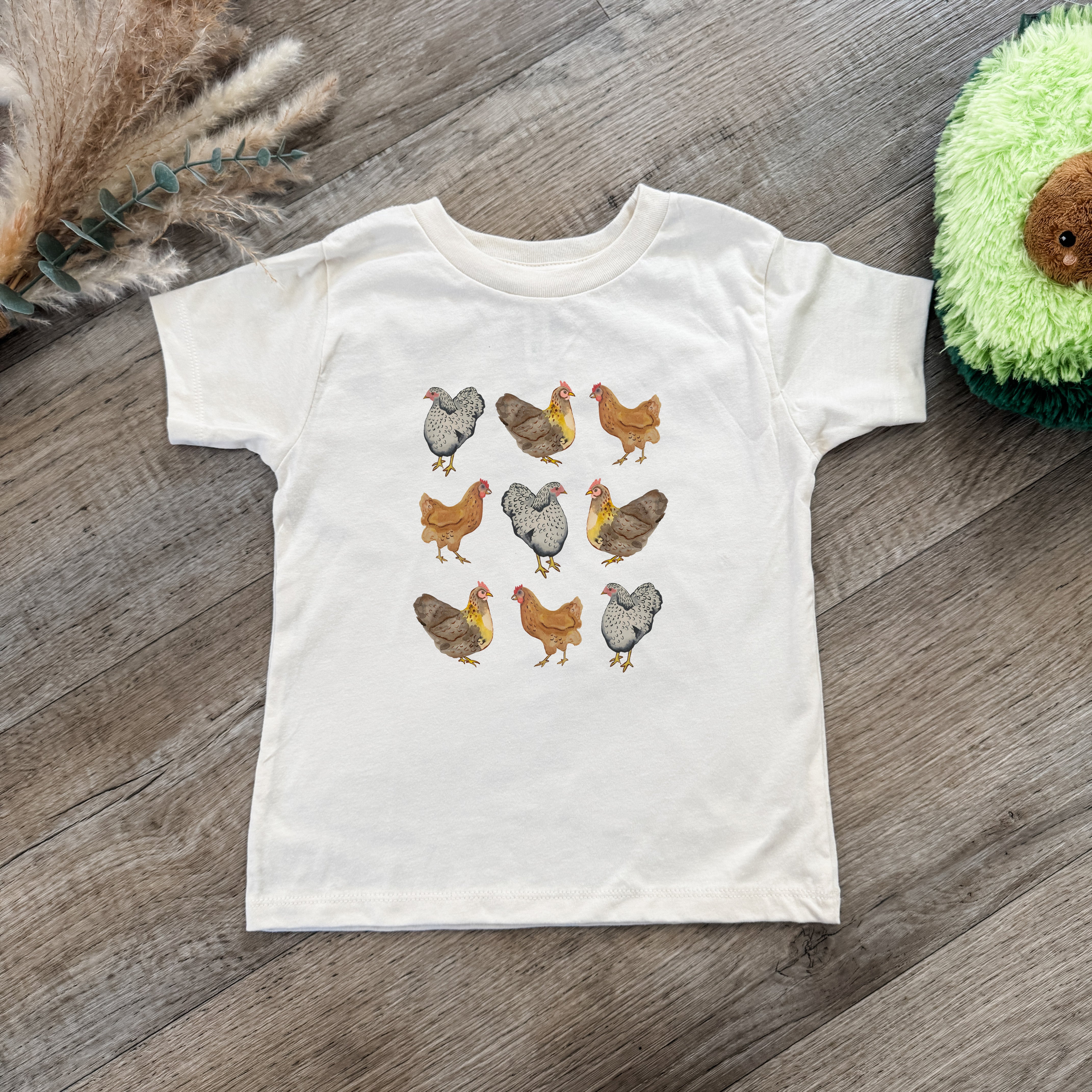 Farmhouse Chickens - Toddler Tee - Oatmeal