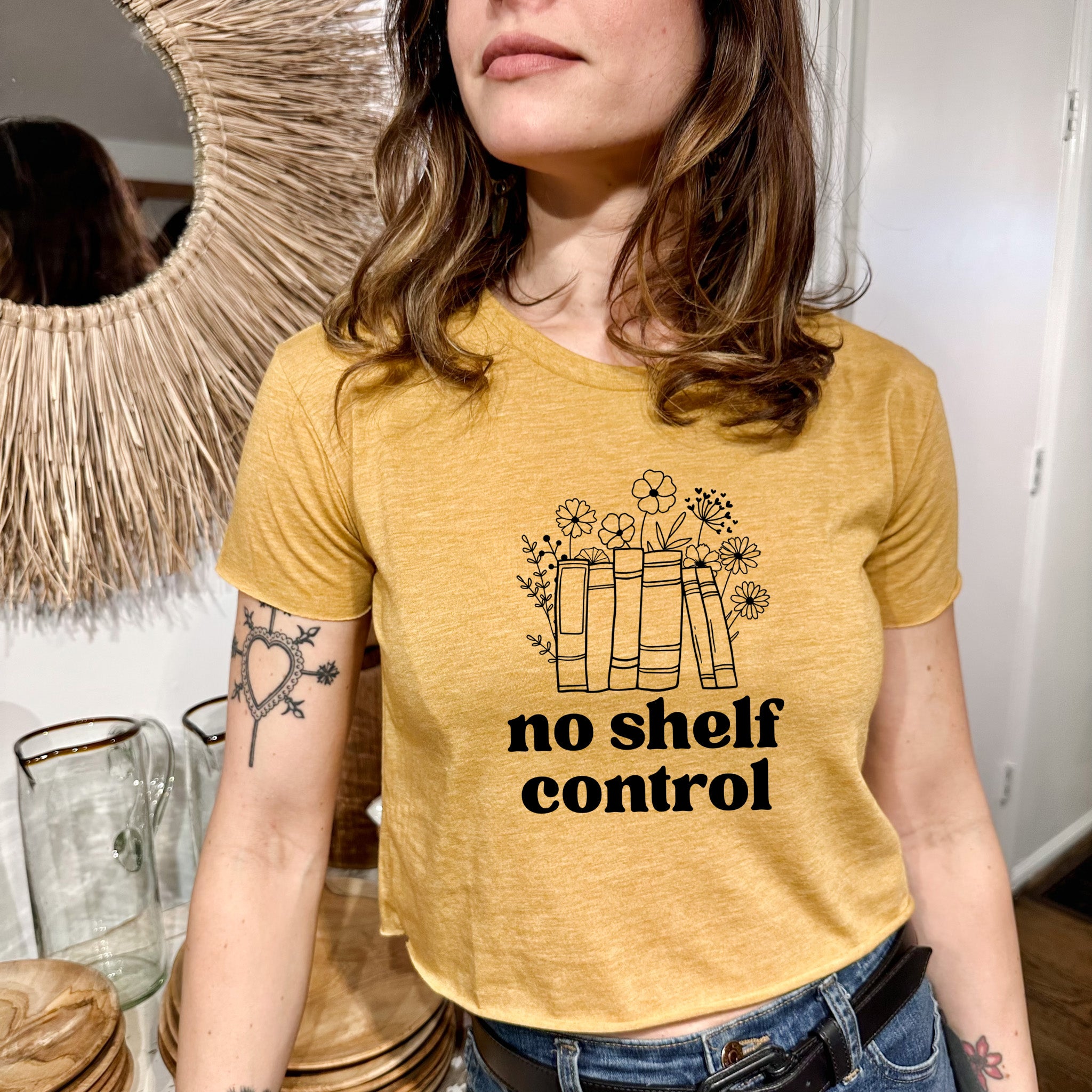 No Shelf Control - Women's Crop Tee