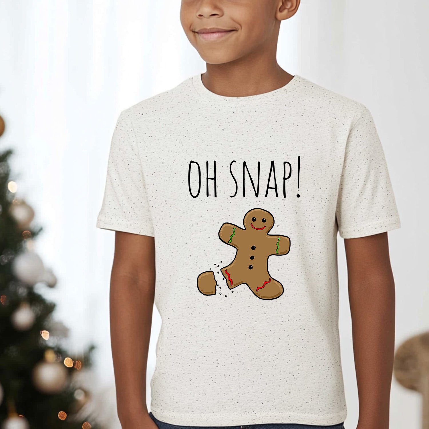 Oh Snap! - Christmas Kid's Tee - Oatmeal