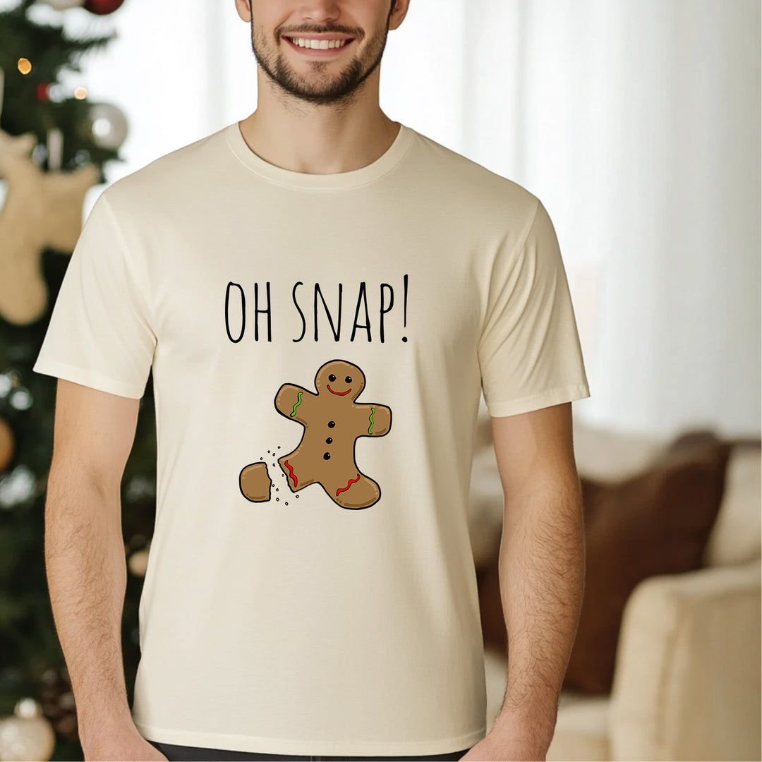 Oh Snap! - Christmas Men's / Unisex Tee - Oatmeal