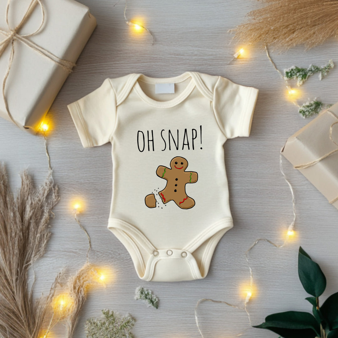 Oh Snap! - Christmas Onesie - Oatmeal