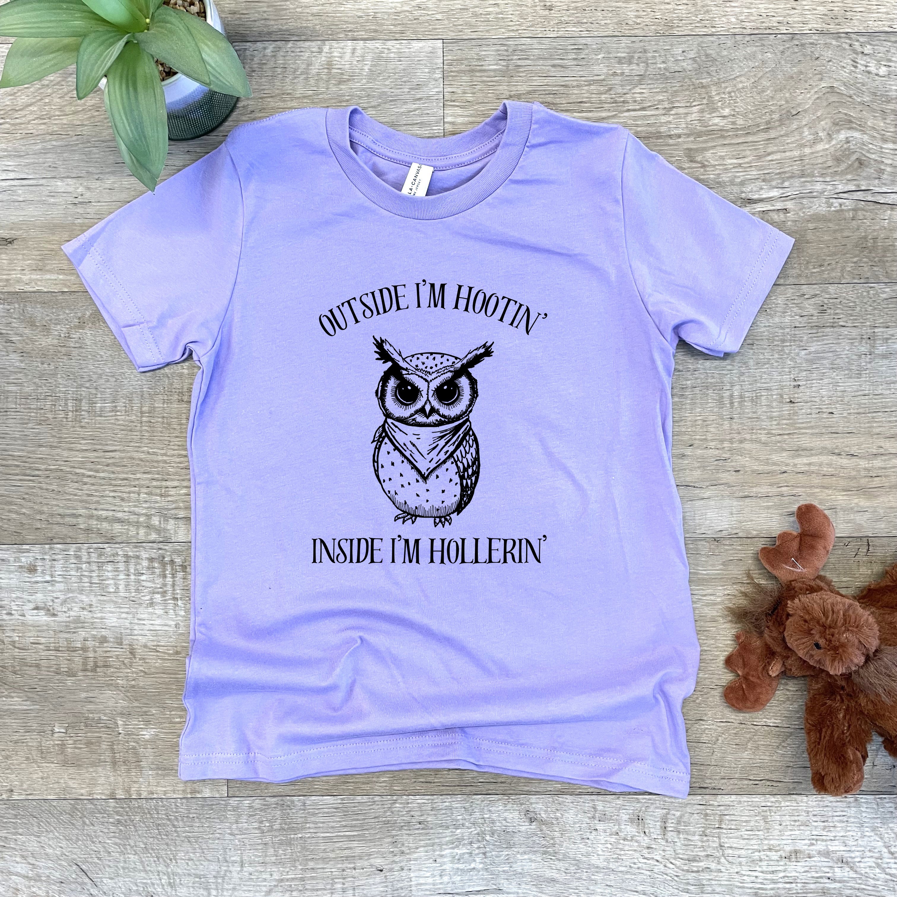 Outside I'm Hootin' Inside I'm Hollerin' - Kid's Tee