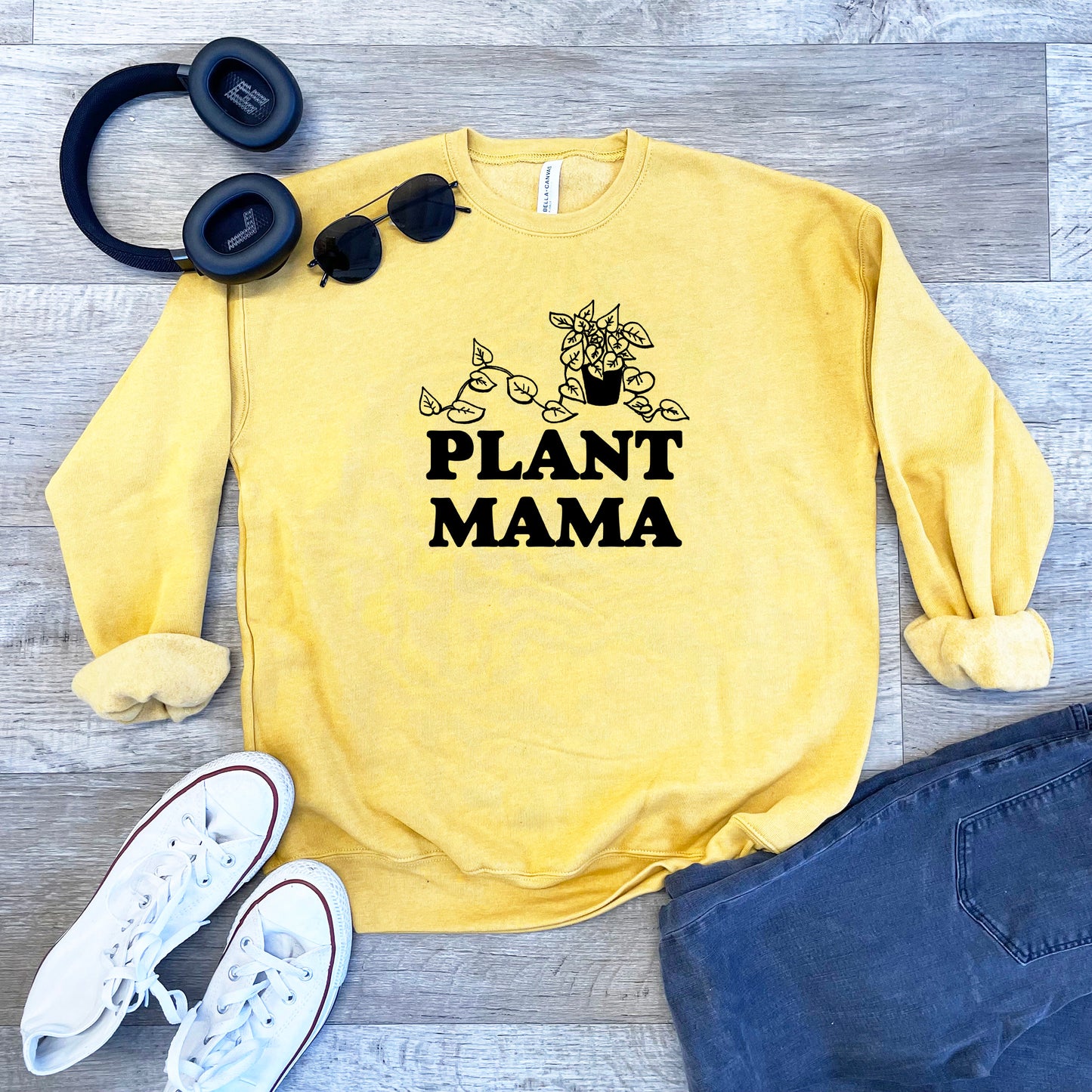 Plant Mama - Unisex Sweatshirt - Heather Gray, Dusty Blue, Mauve, or Gold