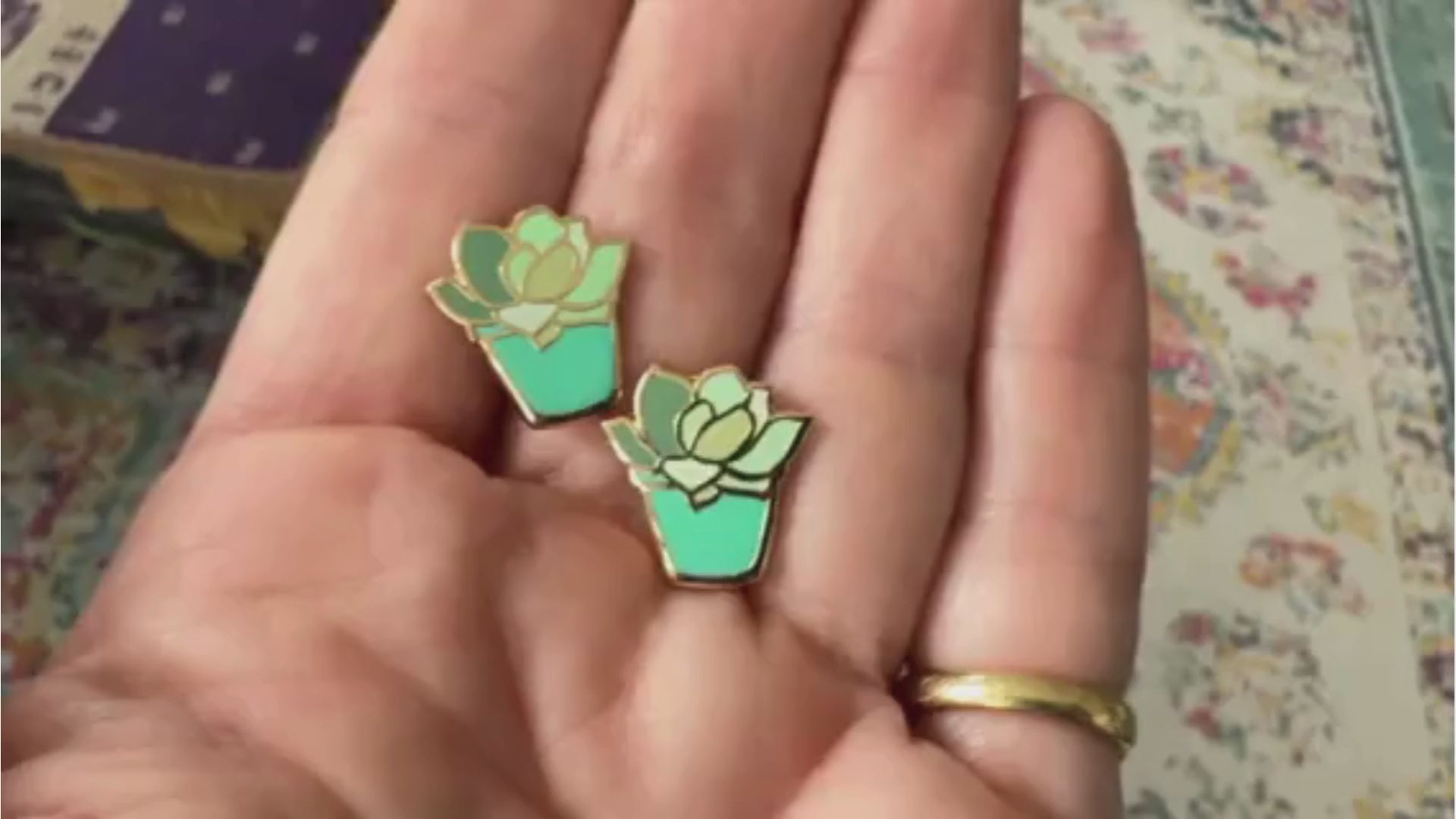 SALE Plant Earrings - 22k Gold Plated Studs