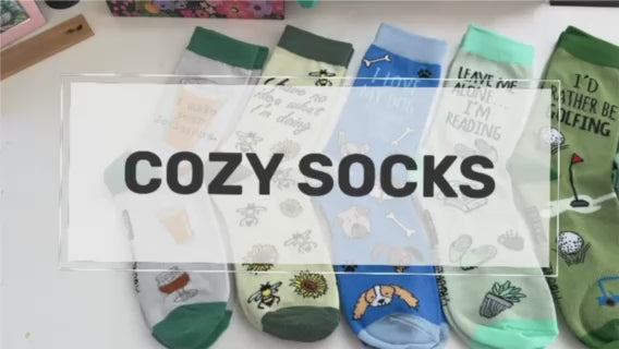 Leave Me Alone I'm Reading Funny Knit Socks