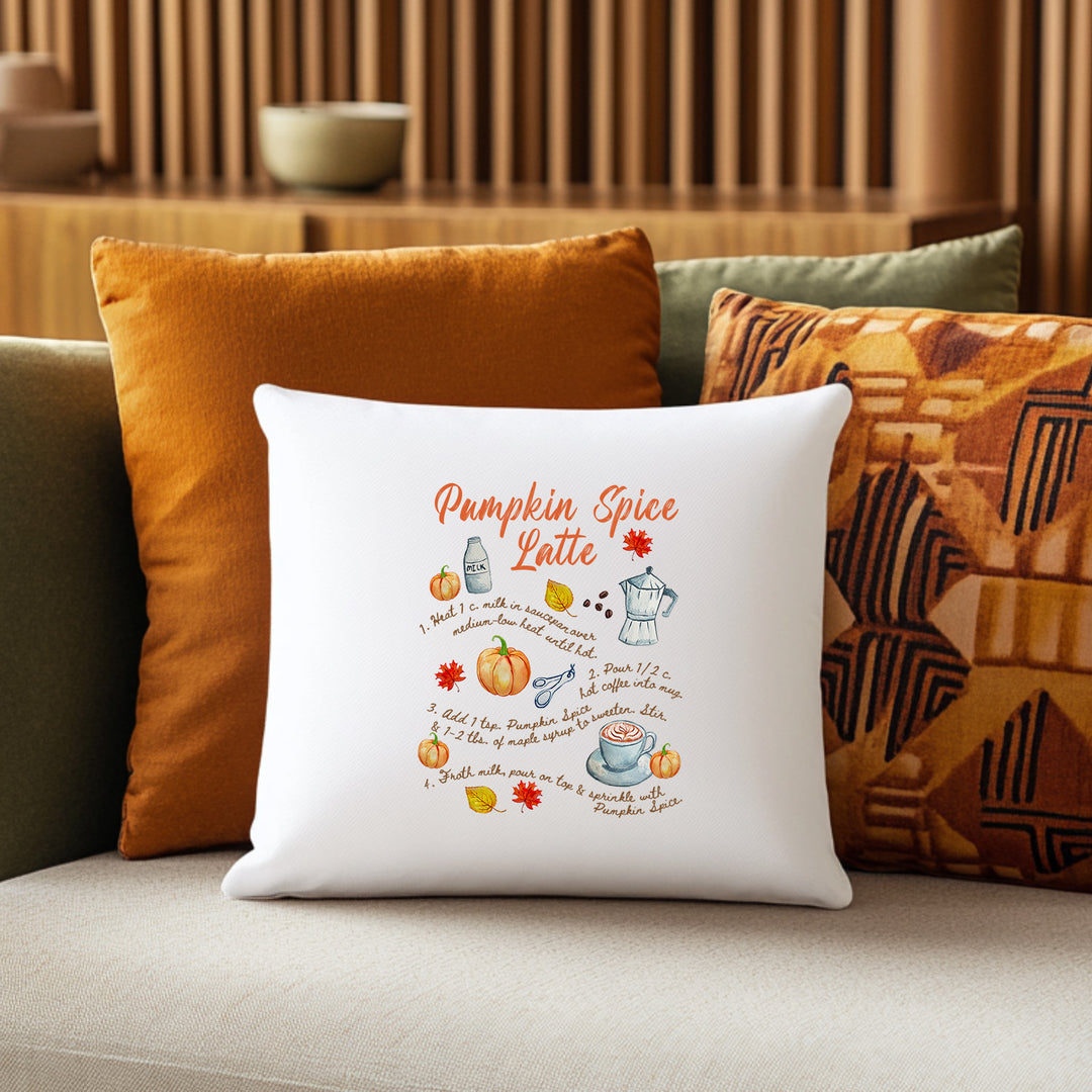 Pumpkin Spice Latte Throw Pillow