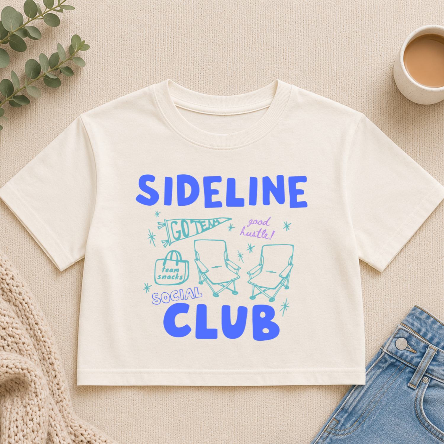 Sideline Social Club - Women's Crop Tee