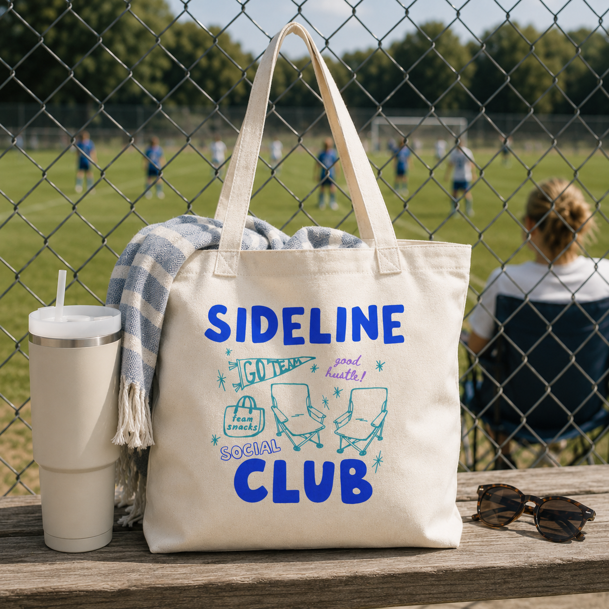 Sideline Social Club Tote Bag