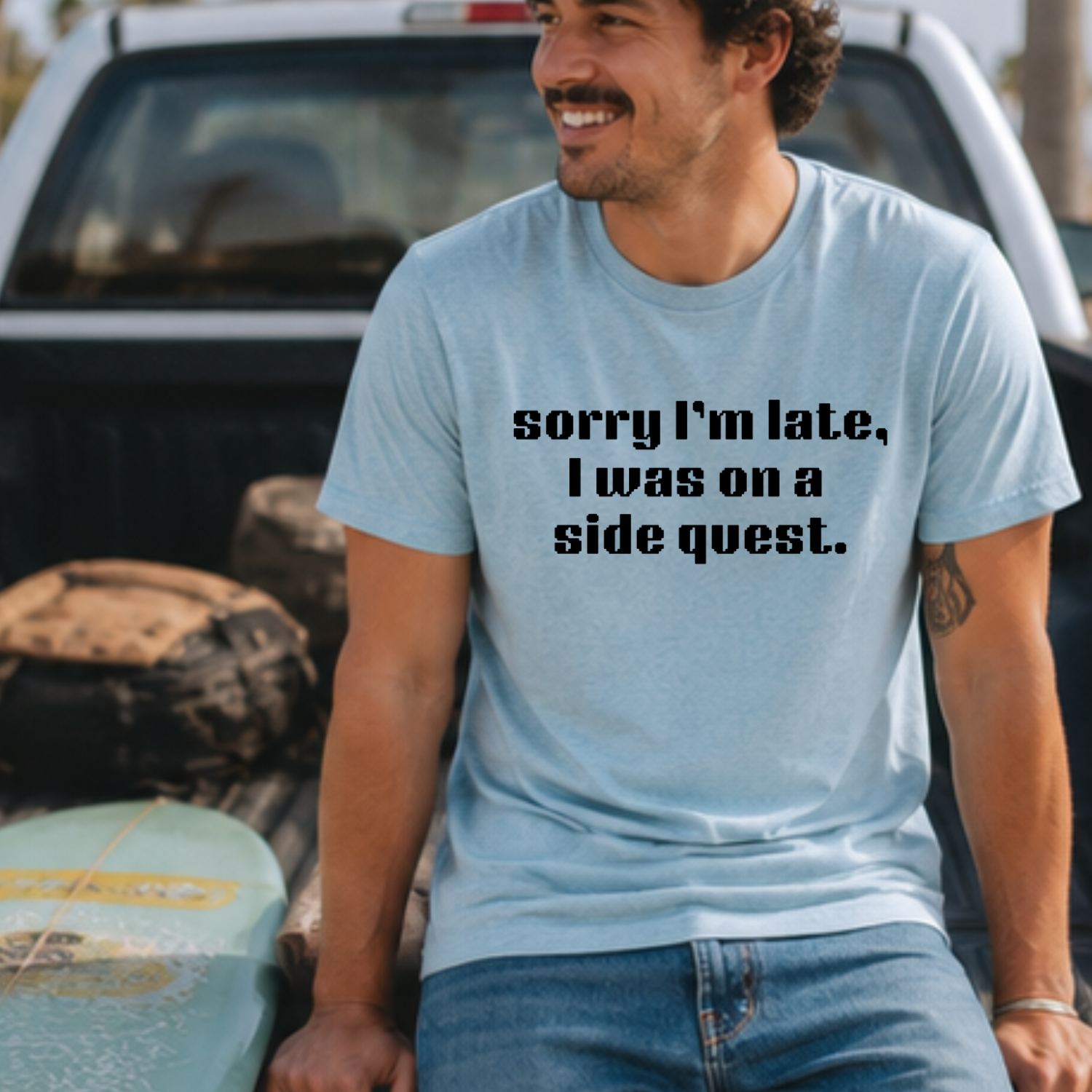 Sorry I'm Late, I Was On A Sidequest - Men's / Unisex Tee