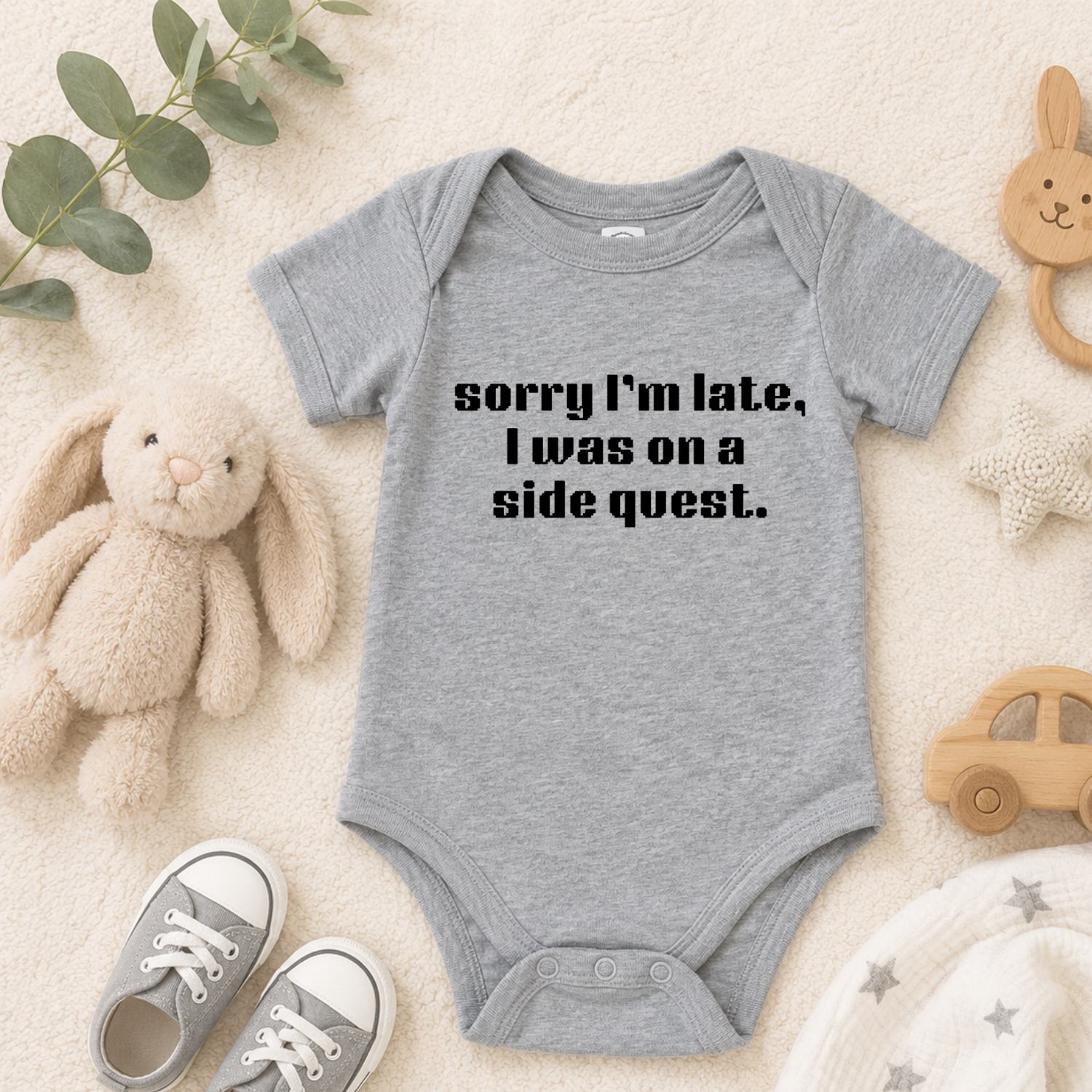 Sorry I'm Late, I Was On A Sidequest - Baby Onesie