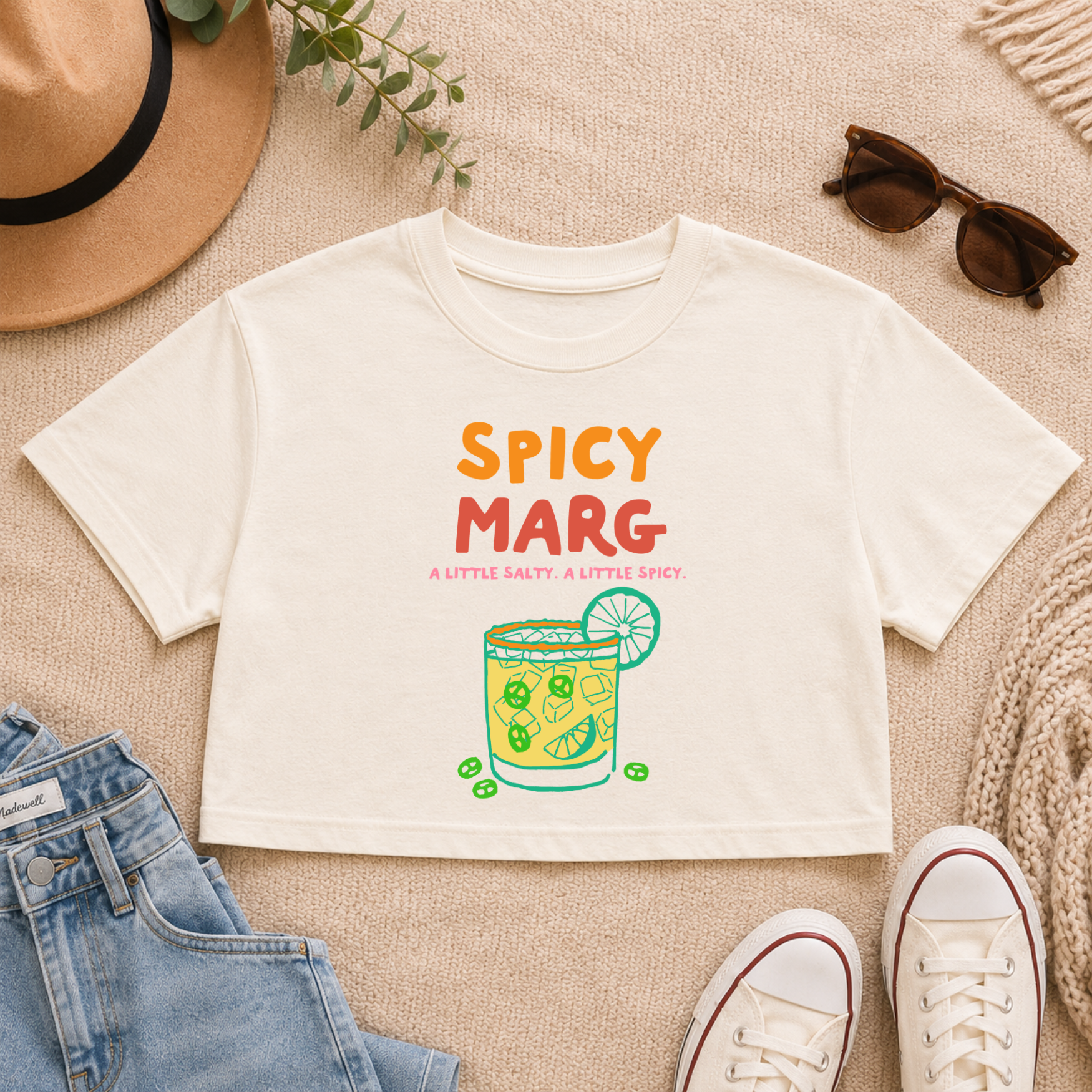 Spicy Marg - Women's Crop Tee