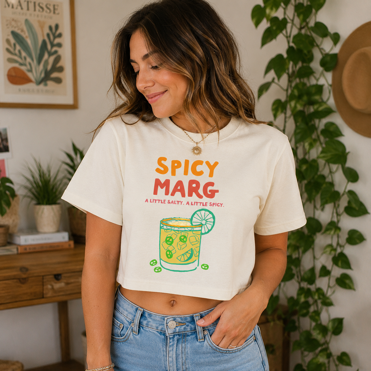 Spicy Marg - Women's Crop Tee