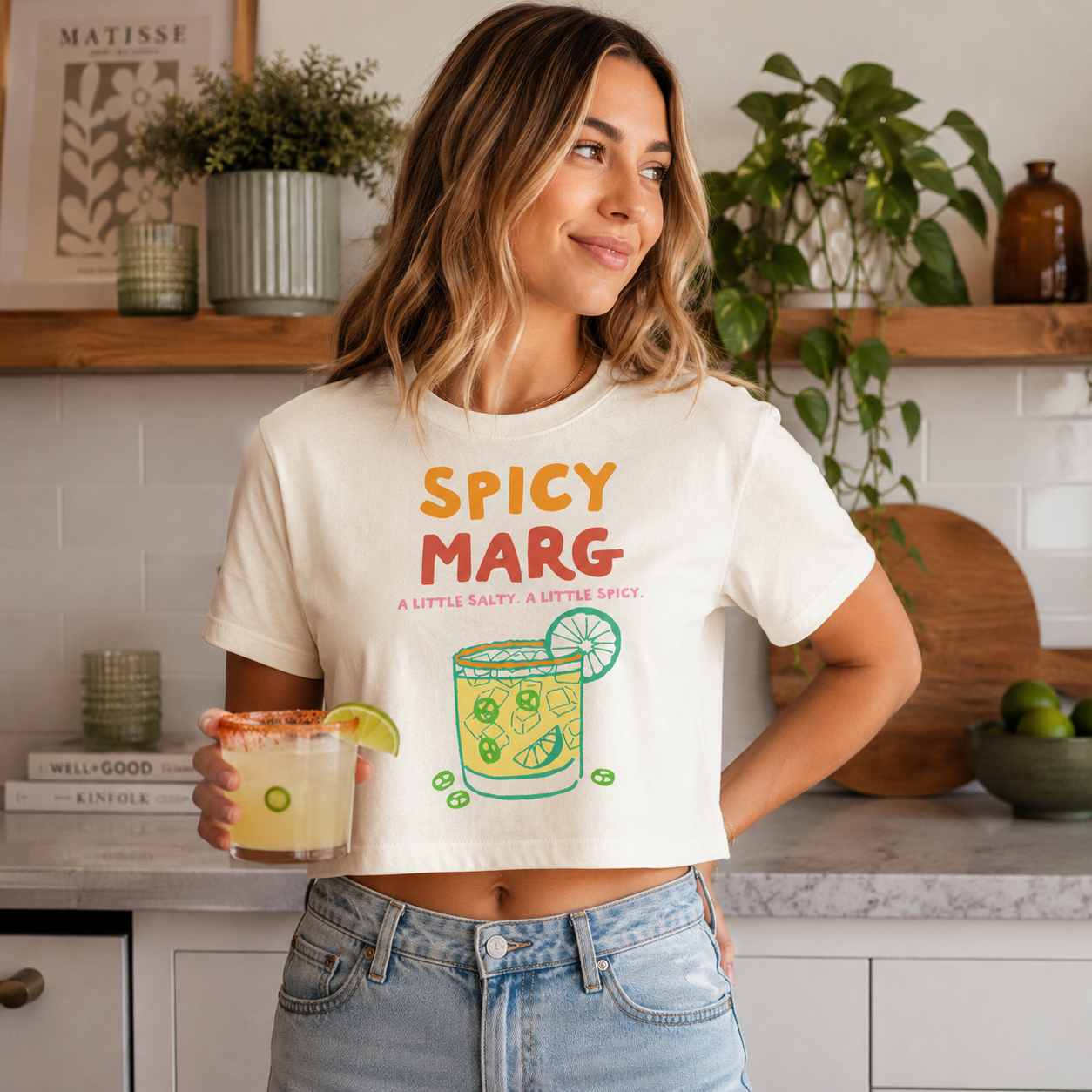 Spicy Marg - Women's Crop Tee