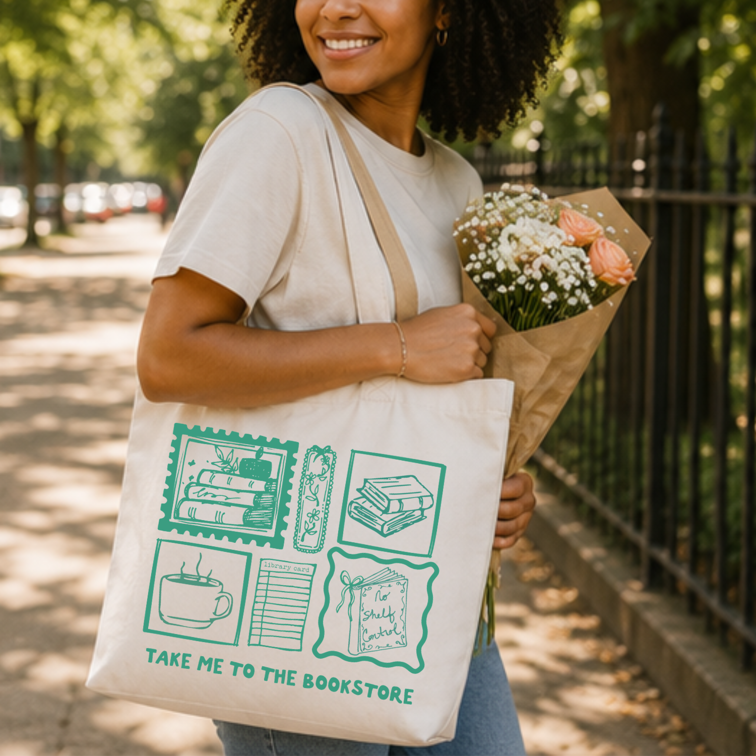 Take Me To The Bookstore Tote Bag
