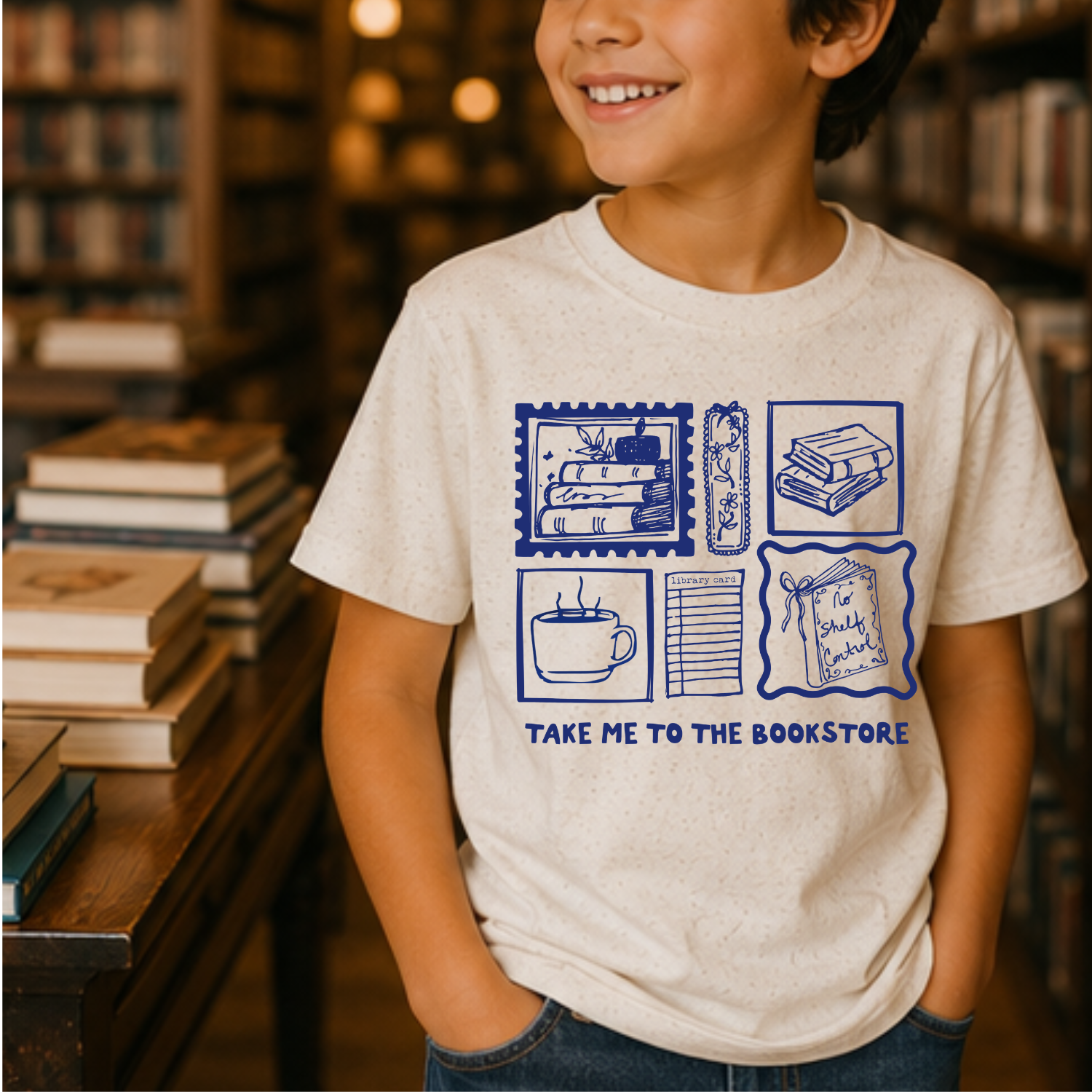Take Me To The Bookstore Kid's Tee