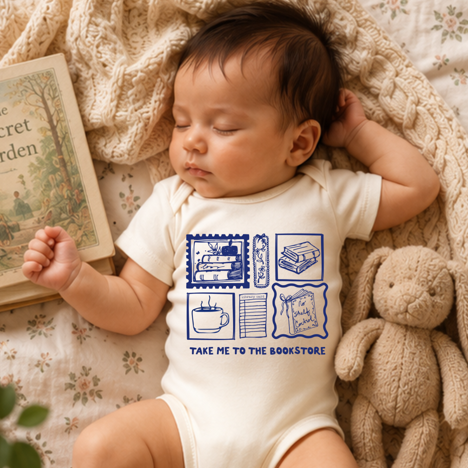 Take Me To The Bookstore Baby Onesie