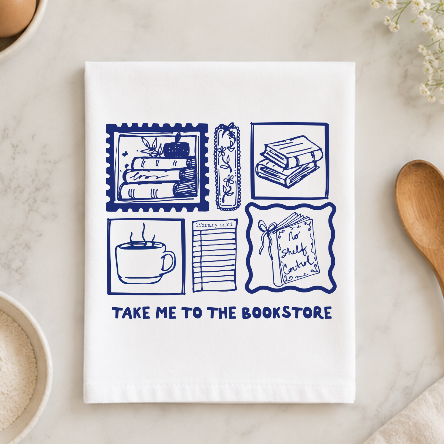 Take Me To The Bookstore Kitchen Towel