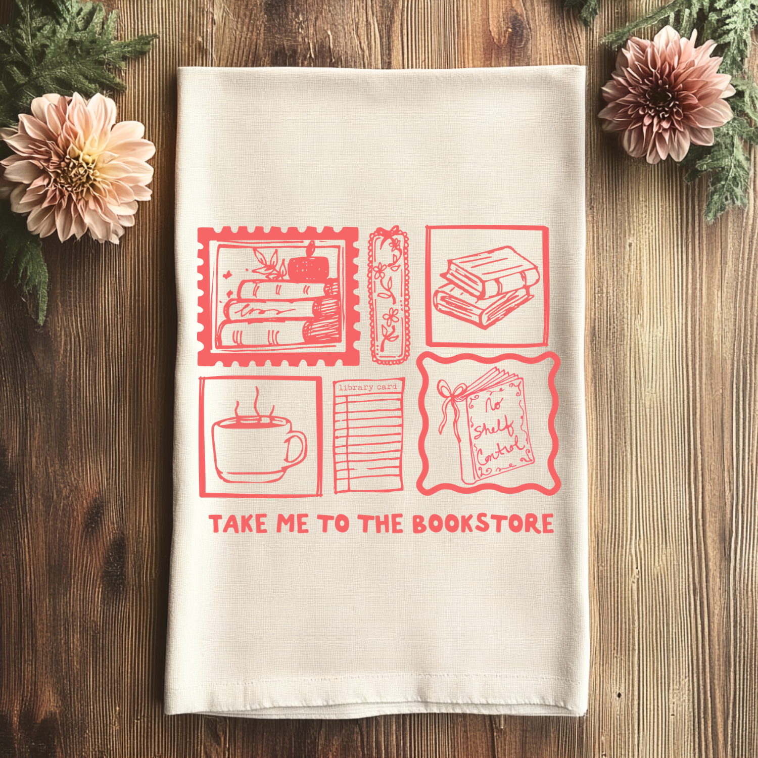 Take Me To The Bookstore Kitchen Towel