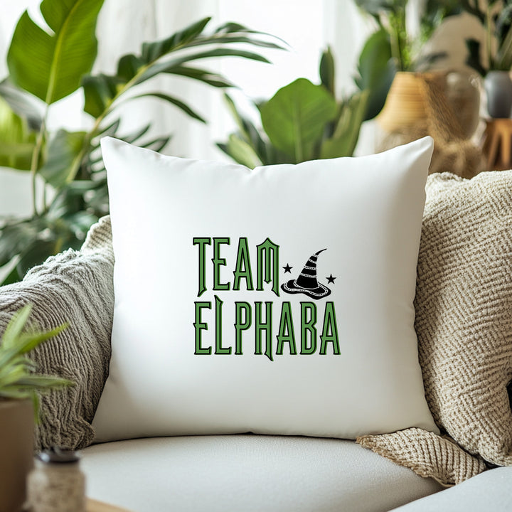 Team Elphaba - Wicked Inspired Throw Pillow