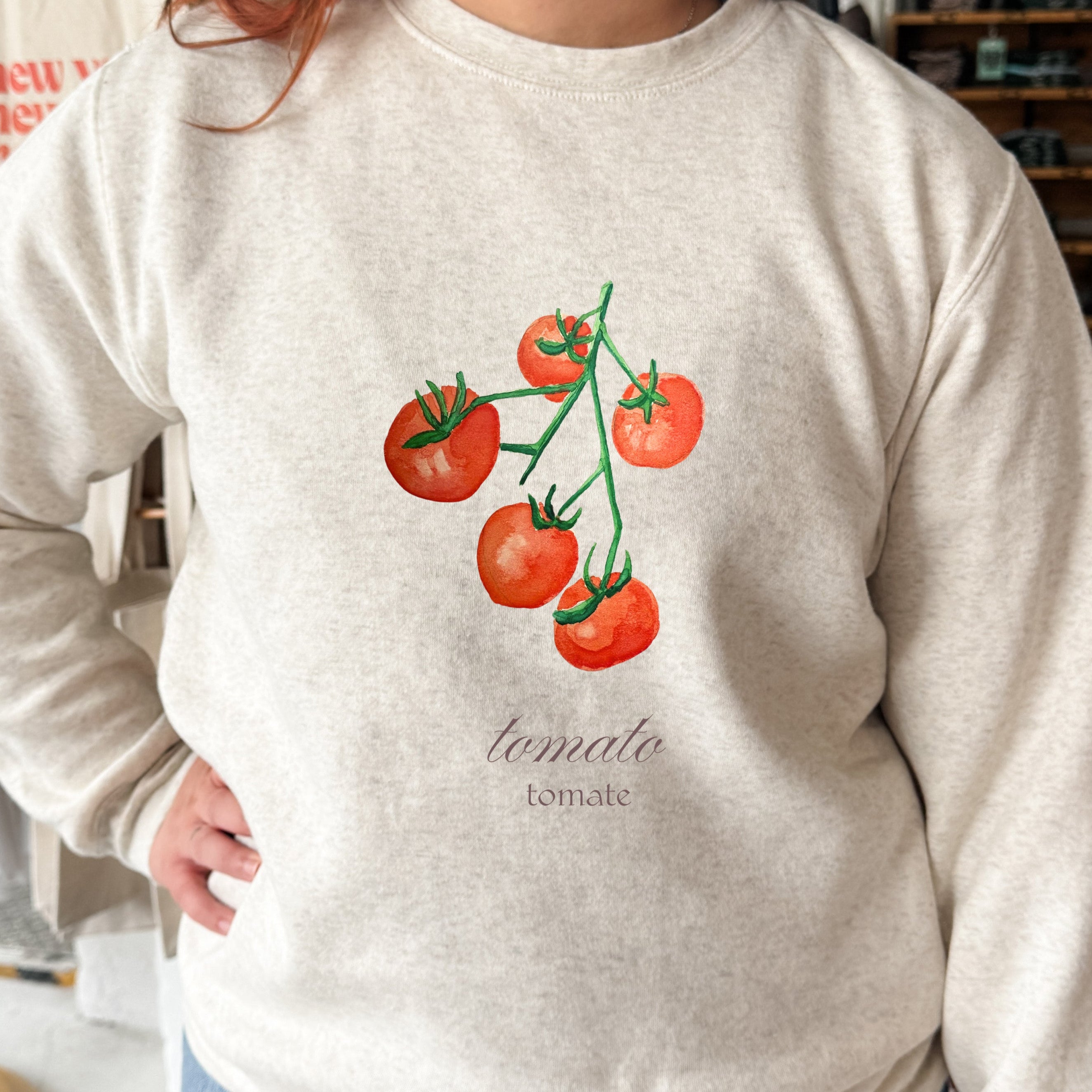 Tomato - Unisex Sweatshirt - Oatmeal