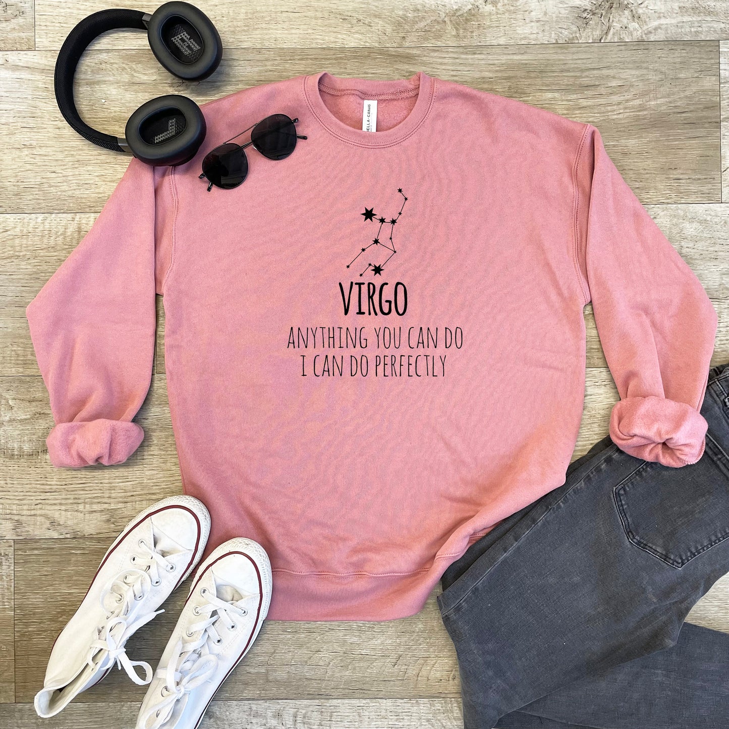 Virgo - Unisex Sweatshirt - Heather Gray, Dusty Blue, Mauve, or Gold